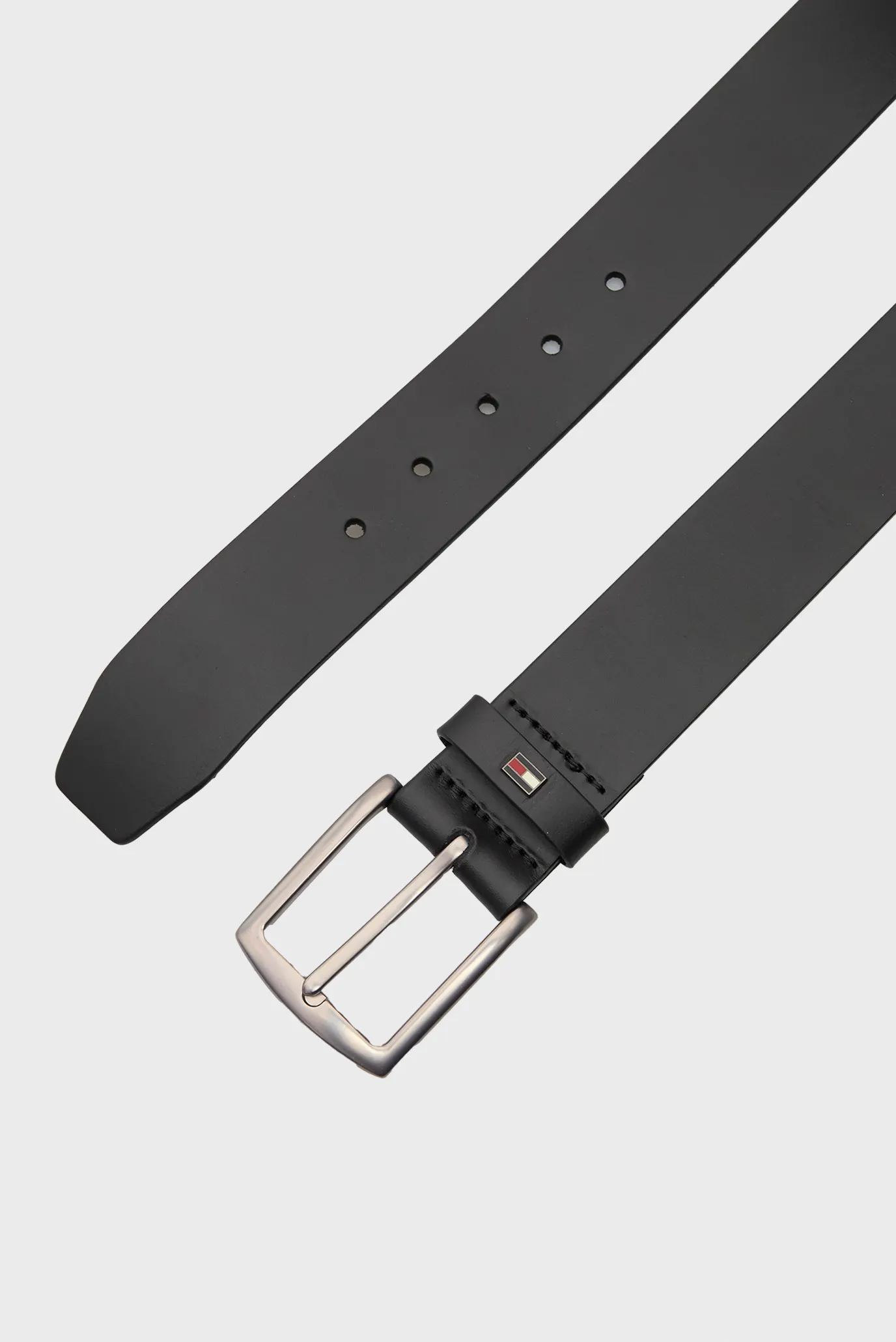 Мужской черный кожаный ремень DENTON 3