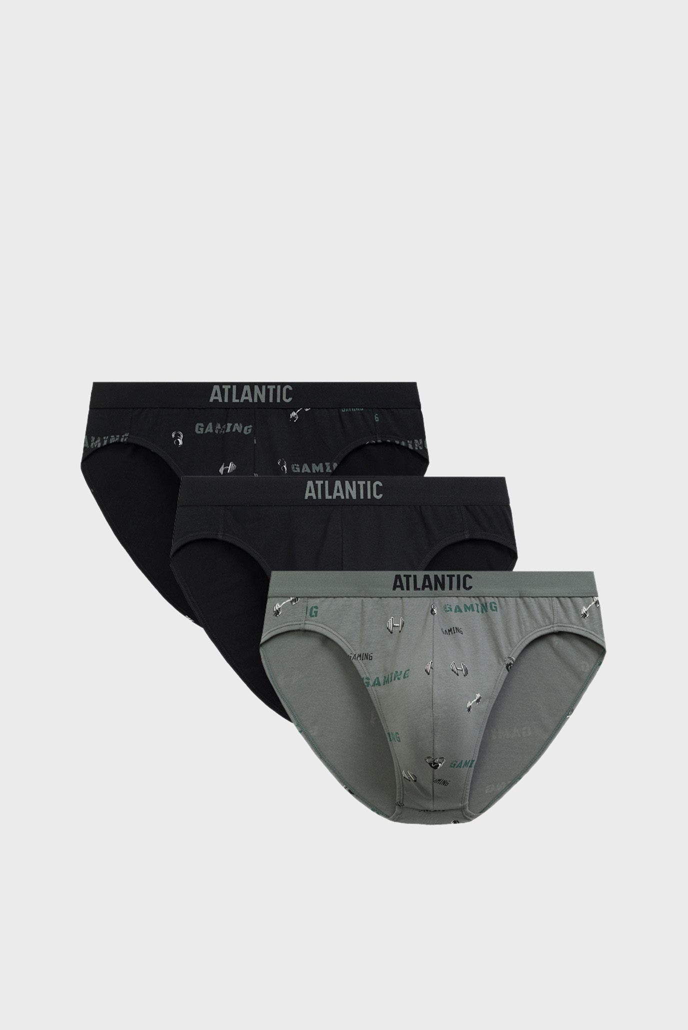 Мужские брифы (3 шт) Разноцветный XXL Atlantic 3MP-206 Мужские брифы (3 шт) Разноцветный XXL Atlantic 3MP-206