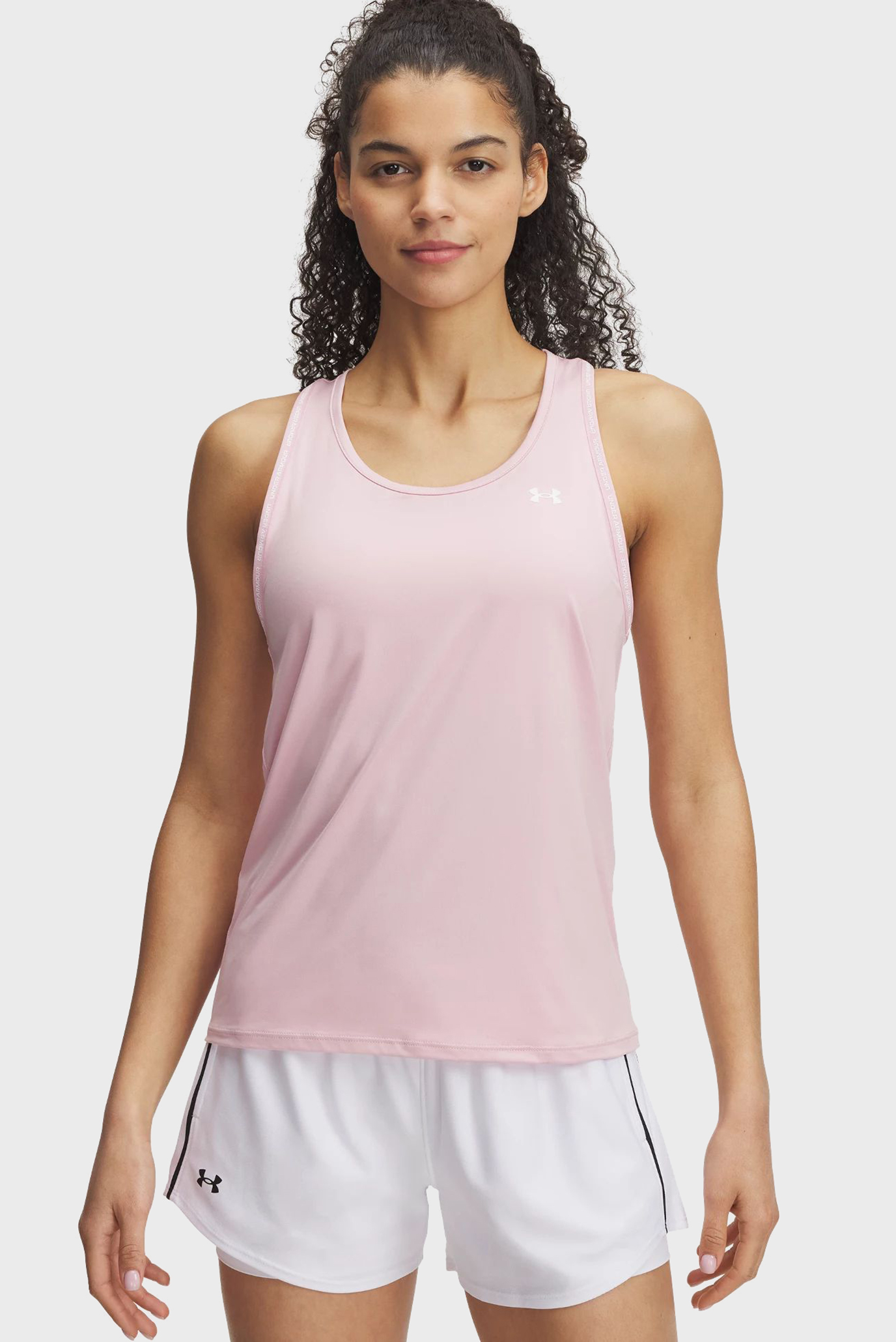 Женская розовая майка Tech Knockout Tank Розовый M Under Armour 1389851-647 Женская розовая майка Tech Knockout Tank Розовый M Under Armour 1389851-647