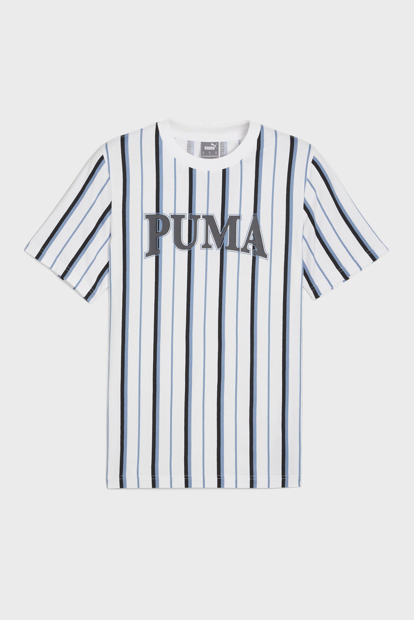 Мужская белая футболка в полоску PUMA SQUAD Men's Tee 1