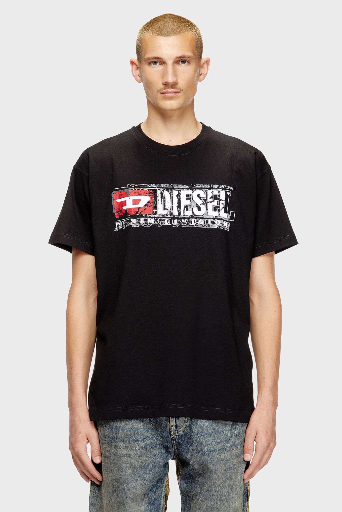 Мужская черная футболка T-NORM-T6 Черный XXL Diesel A19436 0PLAT Мужская черная футболка T-NORM-T6 Черный XXL Diesel A19436 0PLAT