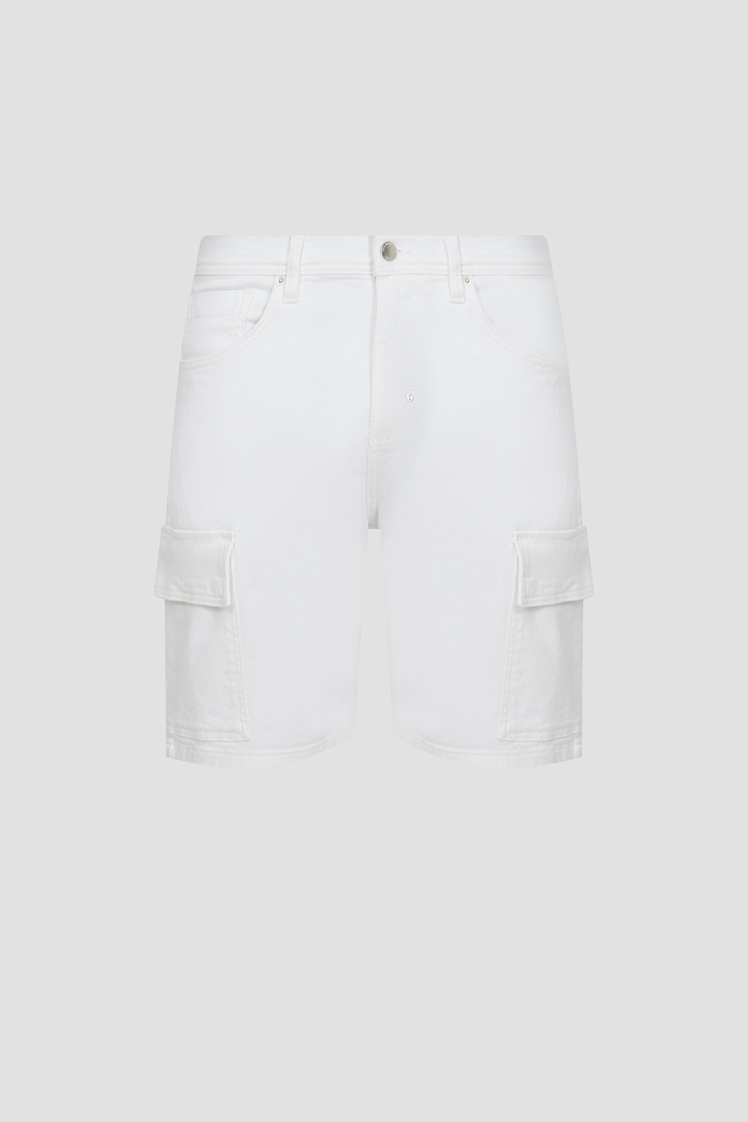 Мужские белые джинсовые шорты 1