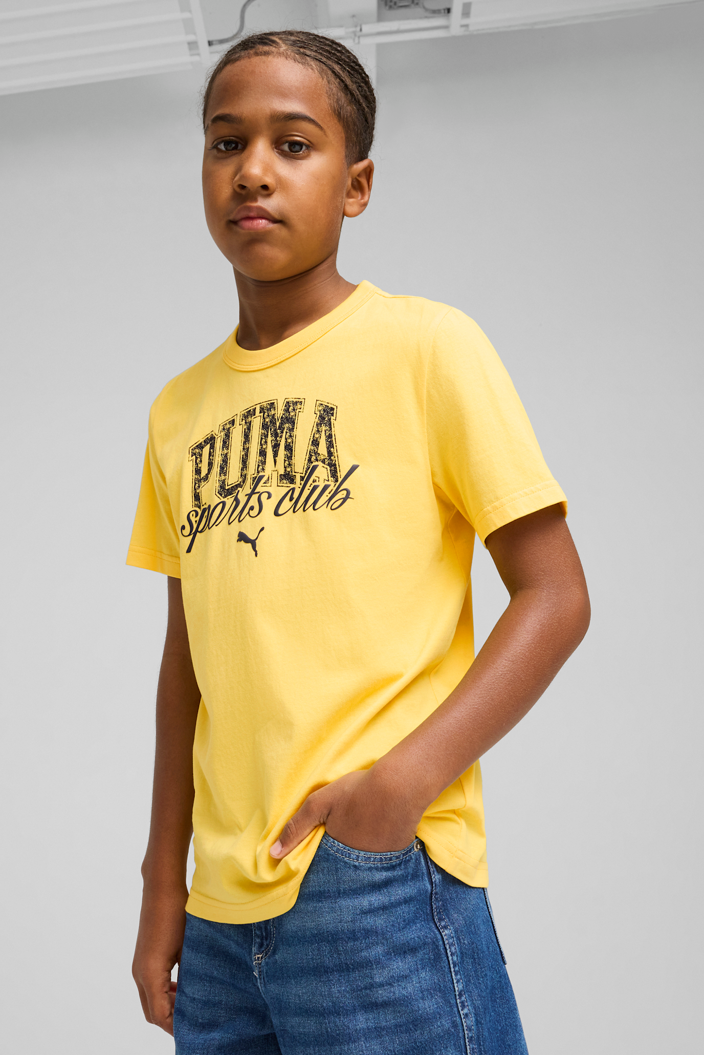 Детская желтая футболка PUMA Class Graphic Tee Youth 1