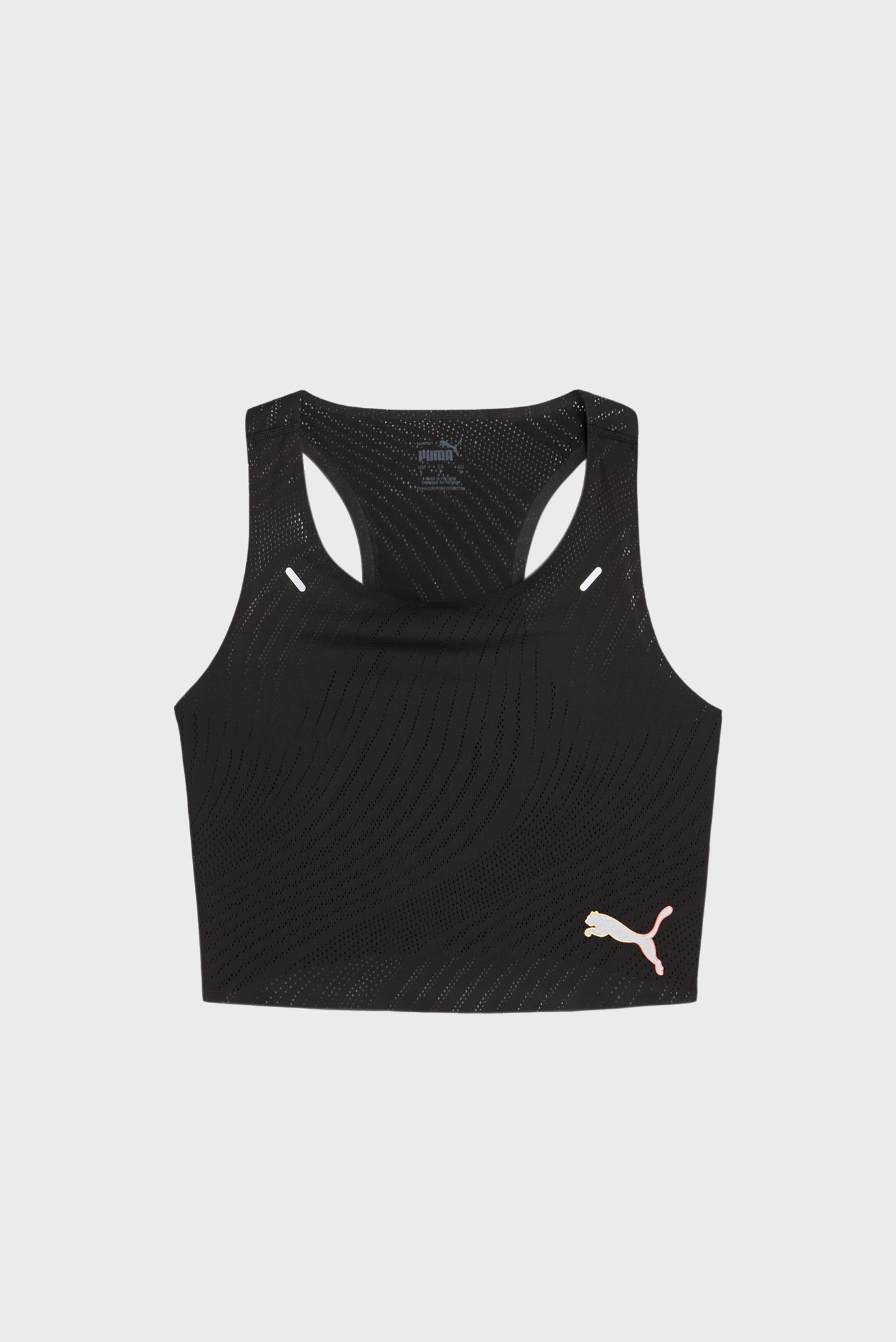 Женский черный топ RUN ULTRASPUN Women's Running Crop Top 1