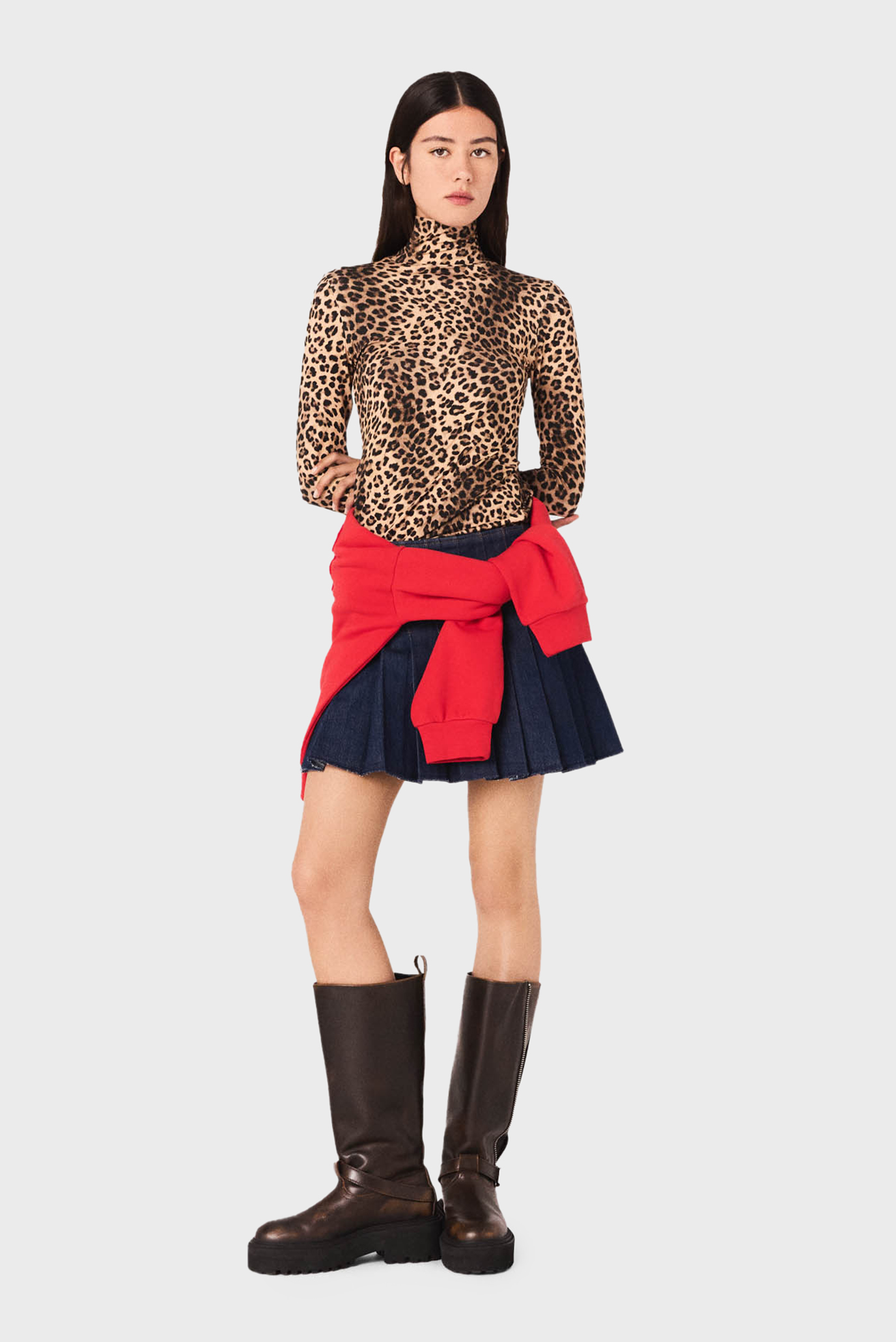 Женский гольф с узором Разноцветный 36 MAJE MFPTS00991_Leopard print Женский гольф с узором Разноцветный 36 MAJE MFPTS00991_Leopard print