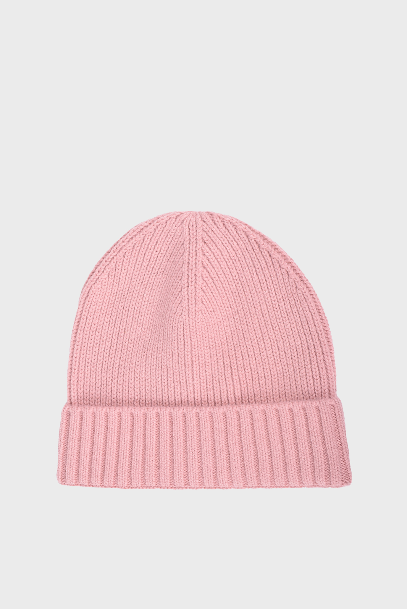 Женская розовая шерстяная шапка Button 1