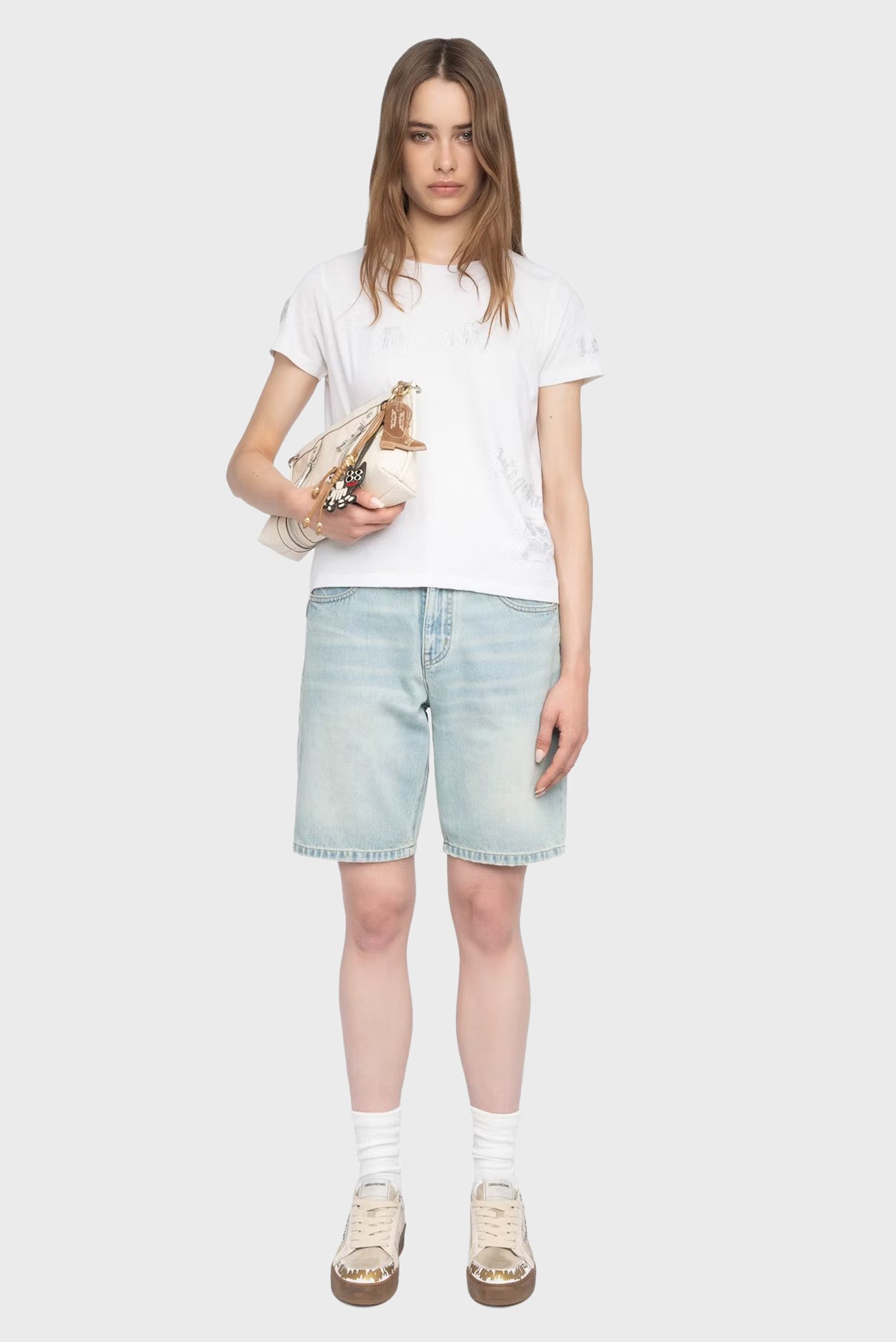 Женская белая футболка Alys Белый M ZADIG&VOLTAIRE JWTS02818_JUDO Женская белая футболка Alys Белый M ZADIG&VOLTAIRE JWTS02818_JUDO
