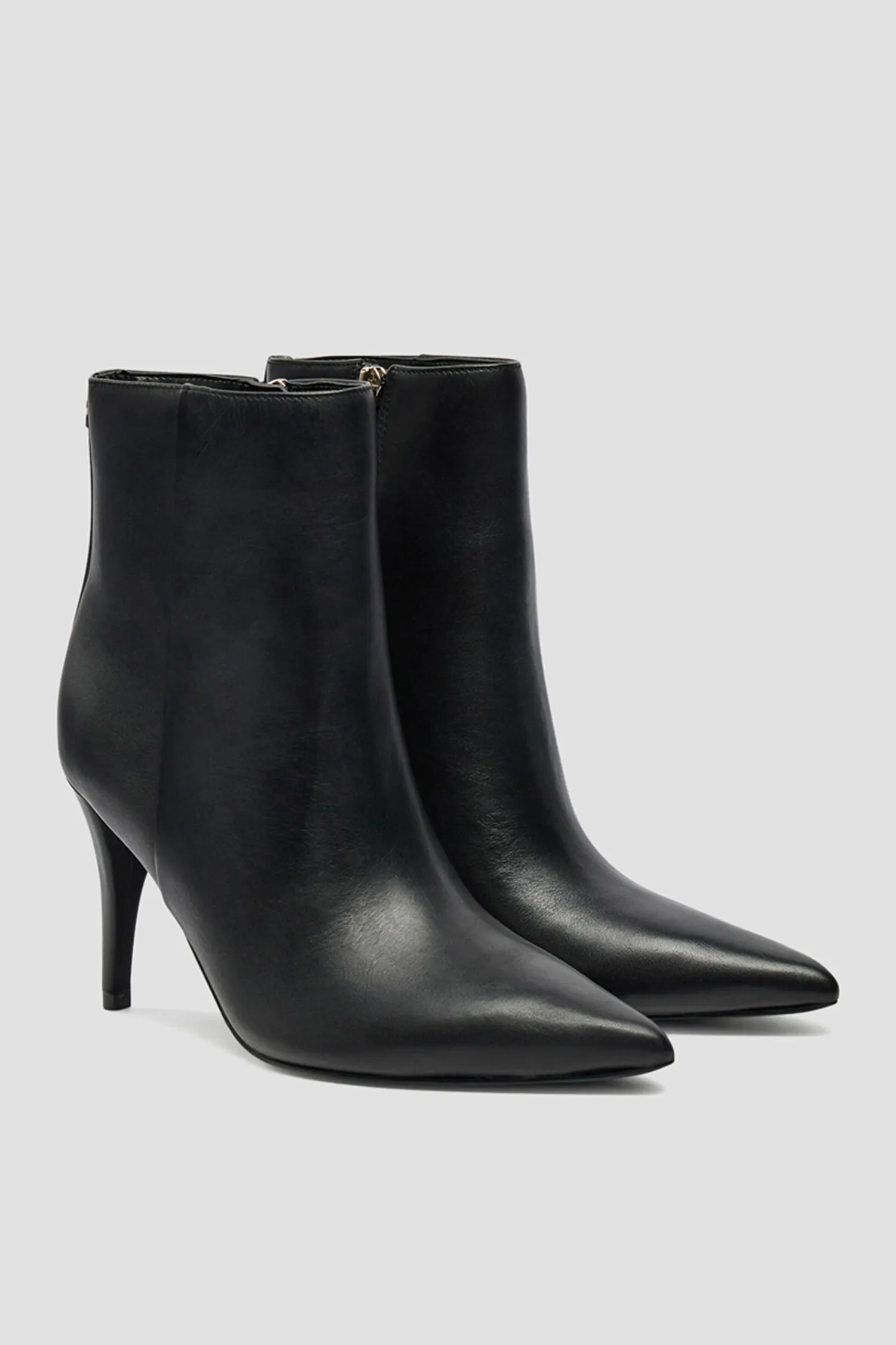 Женские черные кожаные ботильоны 3