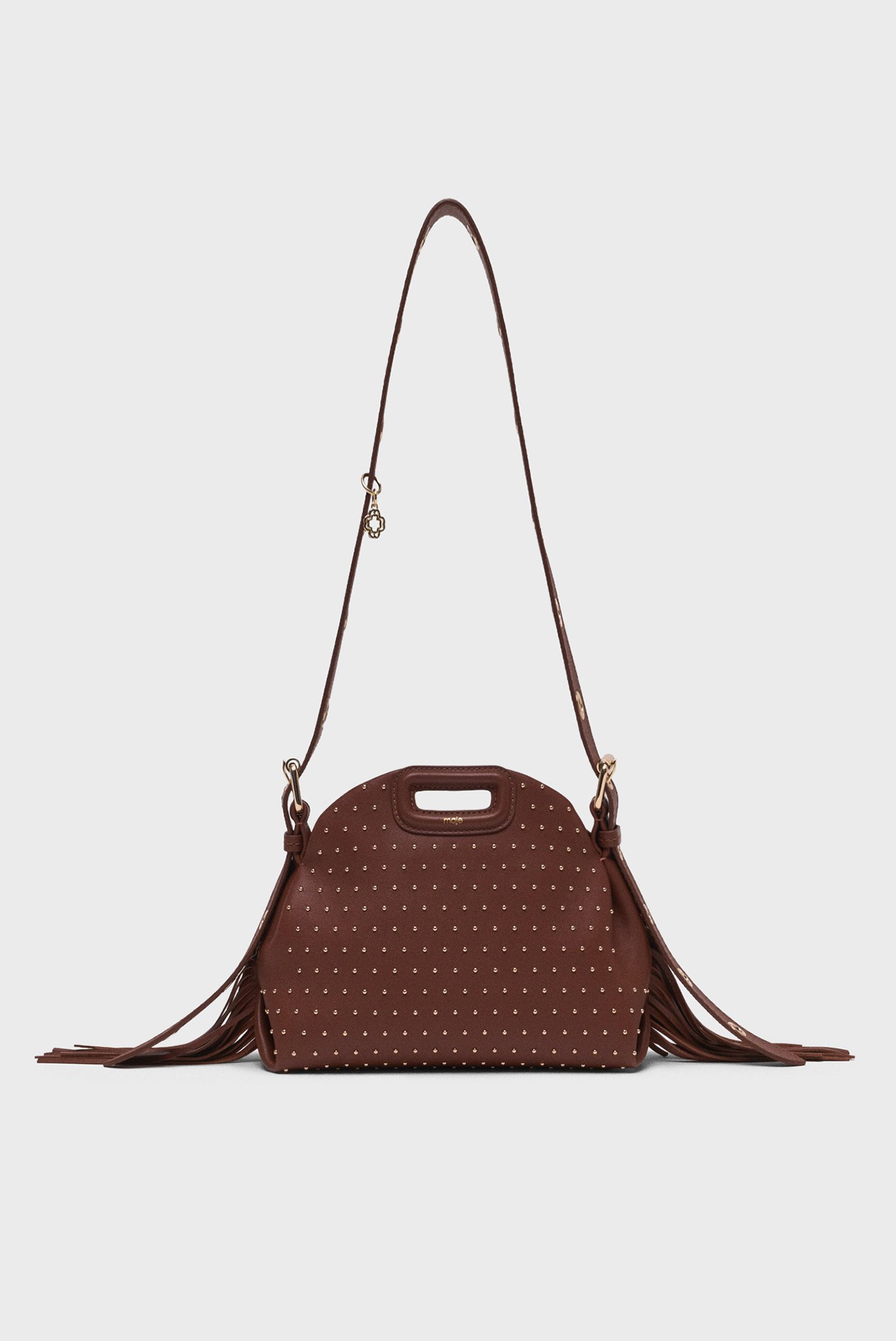 Женская коричневая кожаная сумка Miss M mini Коричневый ONESIZE MAJE MFASA01284_brown Женская коричневая кожаная сумка Miss M mini Коричневый ONESIZE MAJE MFASA01284_brown