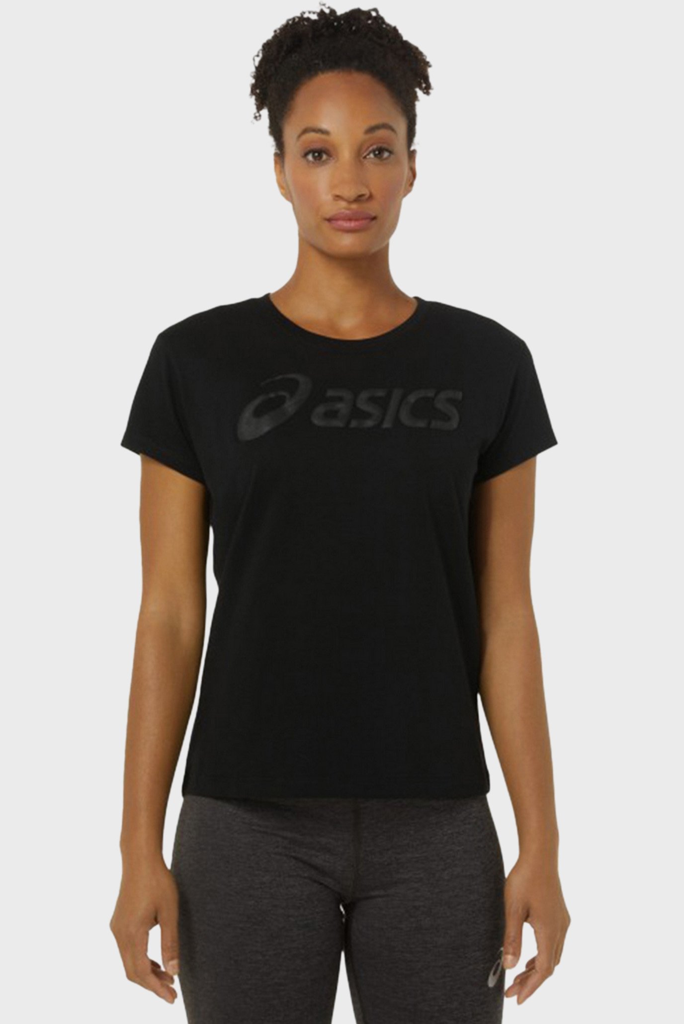 Жіноча чорна футболка ASICS BIG LOGO TEE III 1