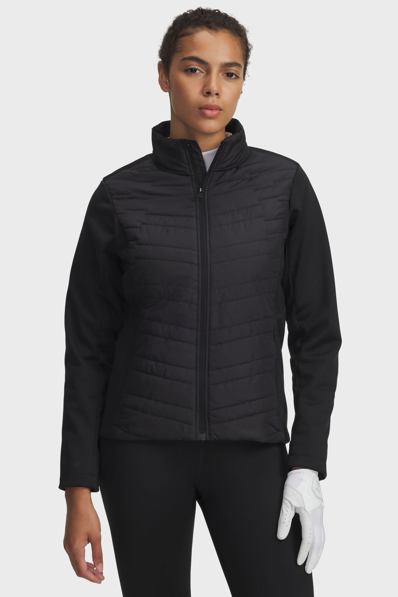 Женская черная спортивная кофта UA Drive Pro Insulated FZ Черный L Under Armour 6003800-001 Женская черная спортивная кофта UA Drive Pro Insulated FZ Черный L Under Armour 6003800-001