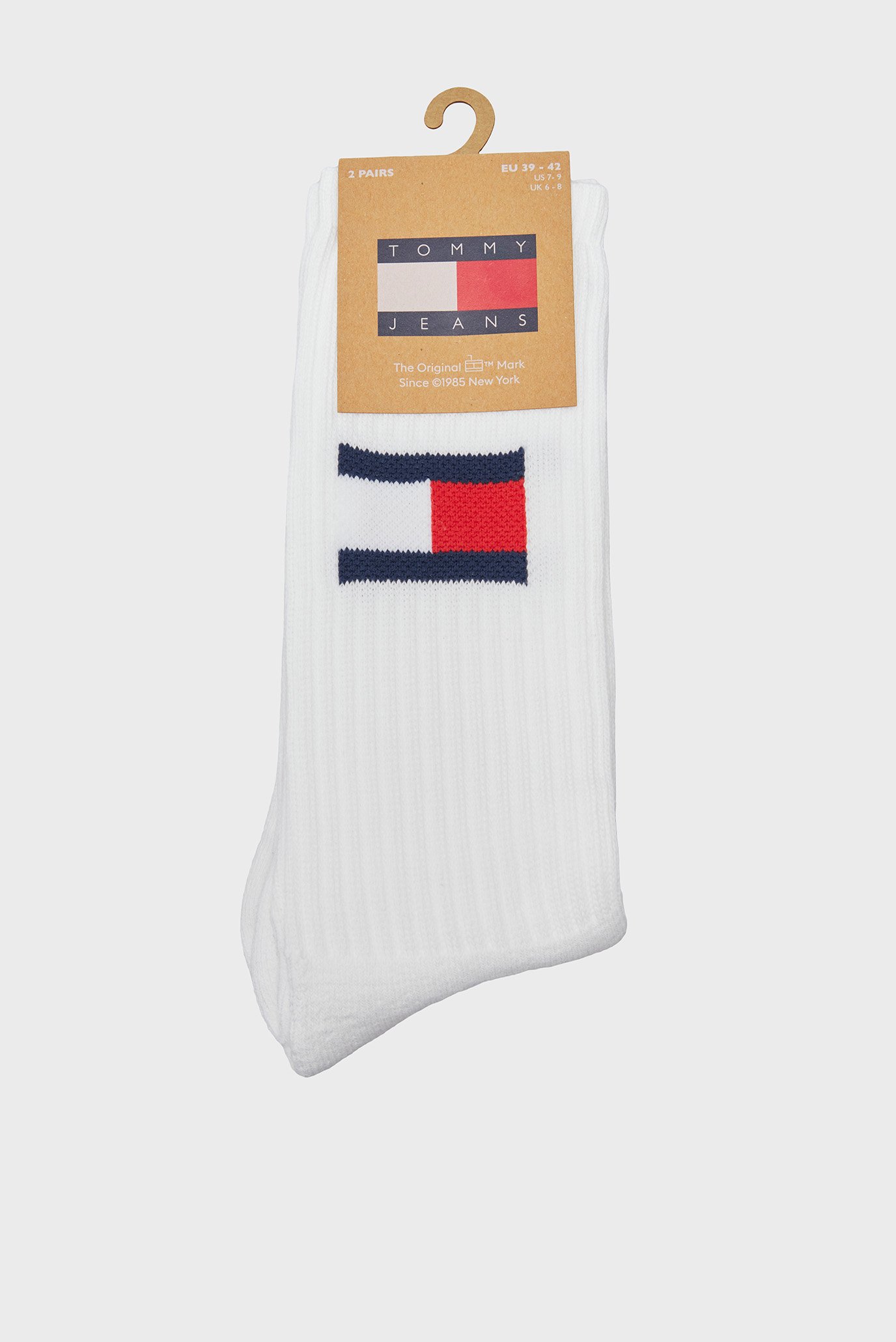 Белые носки (2 пары) TH UNI TJ SOCK 2P FLAG 1
