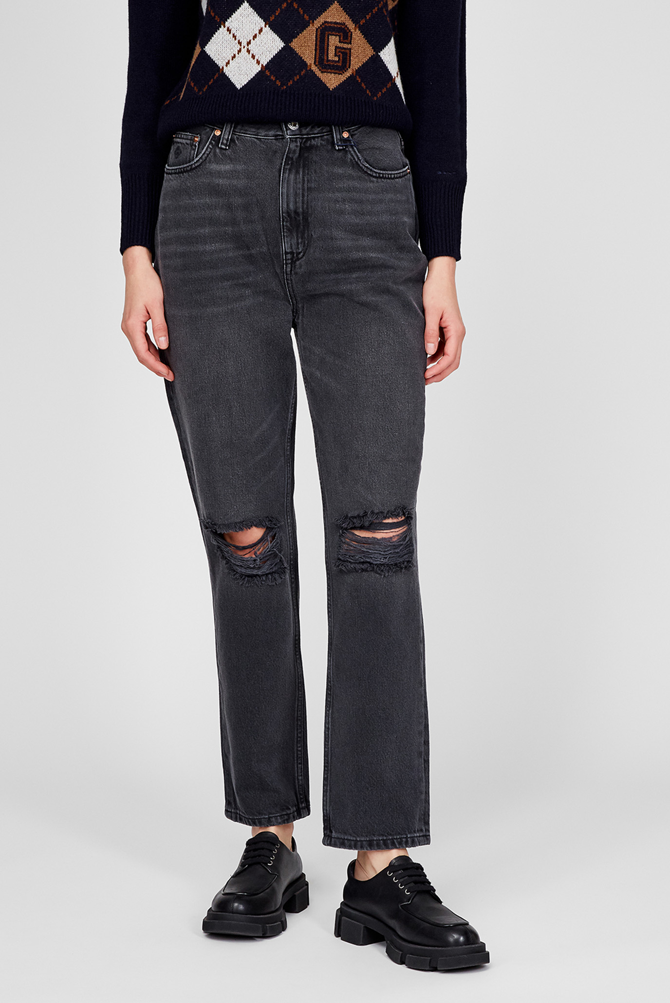 Жіночі сірі джинси STRAIGHT 1