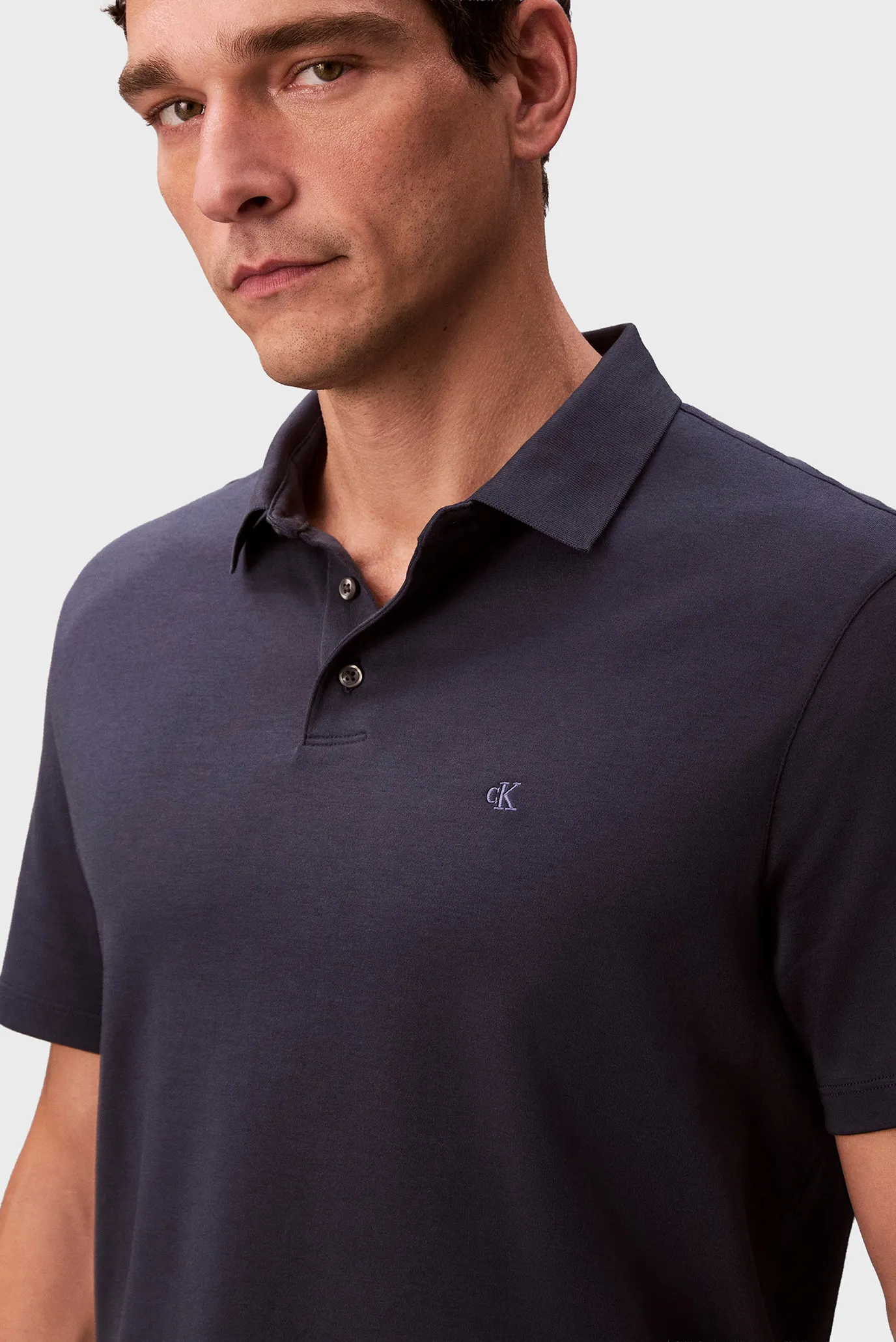Чоловіче темно-синє поло SUPIMA 5