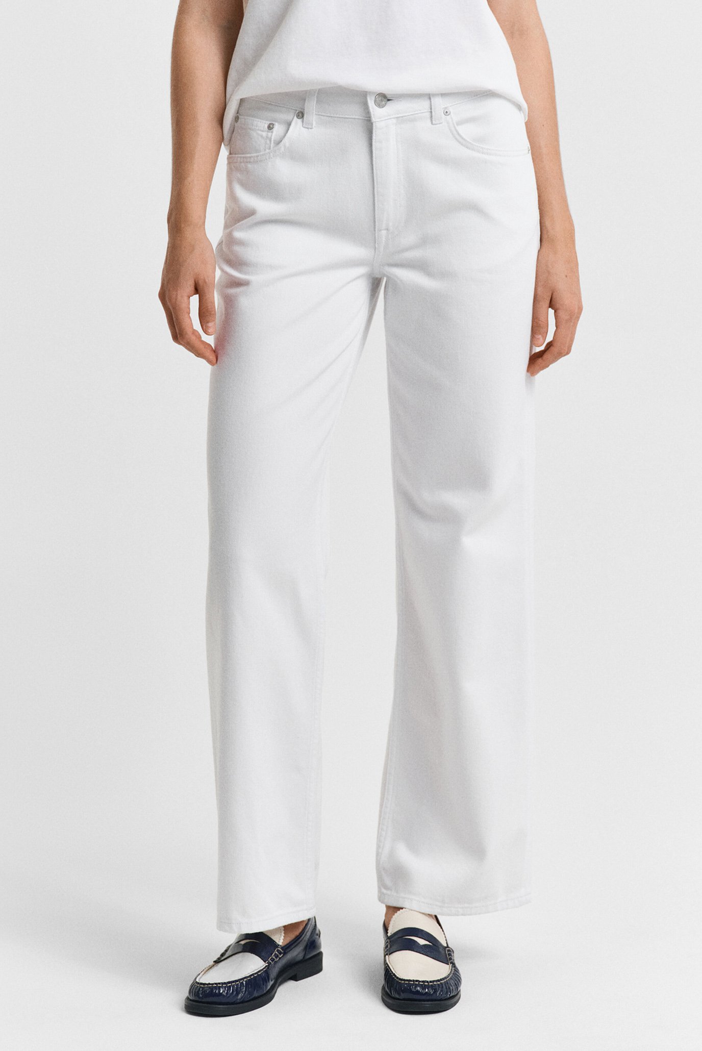 Женские белые джинсы REL STRAIGHT WHITE JEANS 1