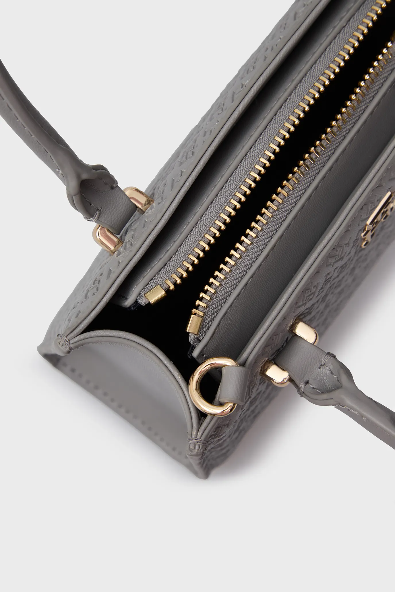 Женская серая сумка с узором TH ETERNITY MICRO TOTE MONO 3