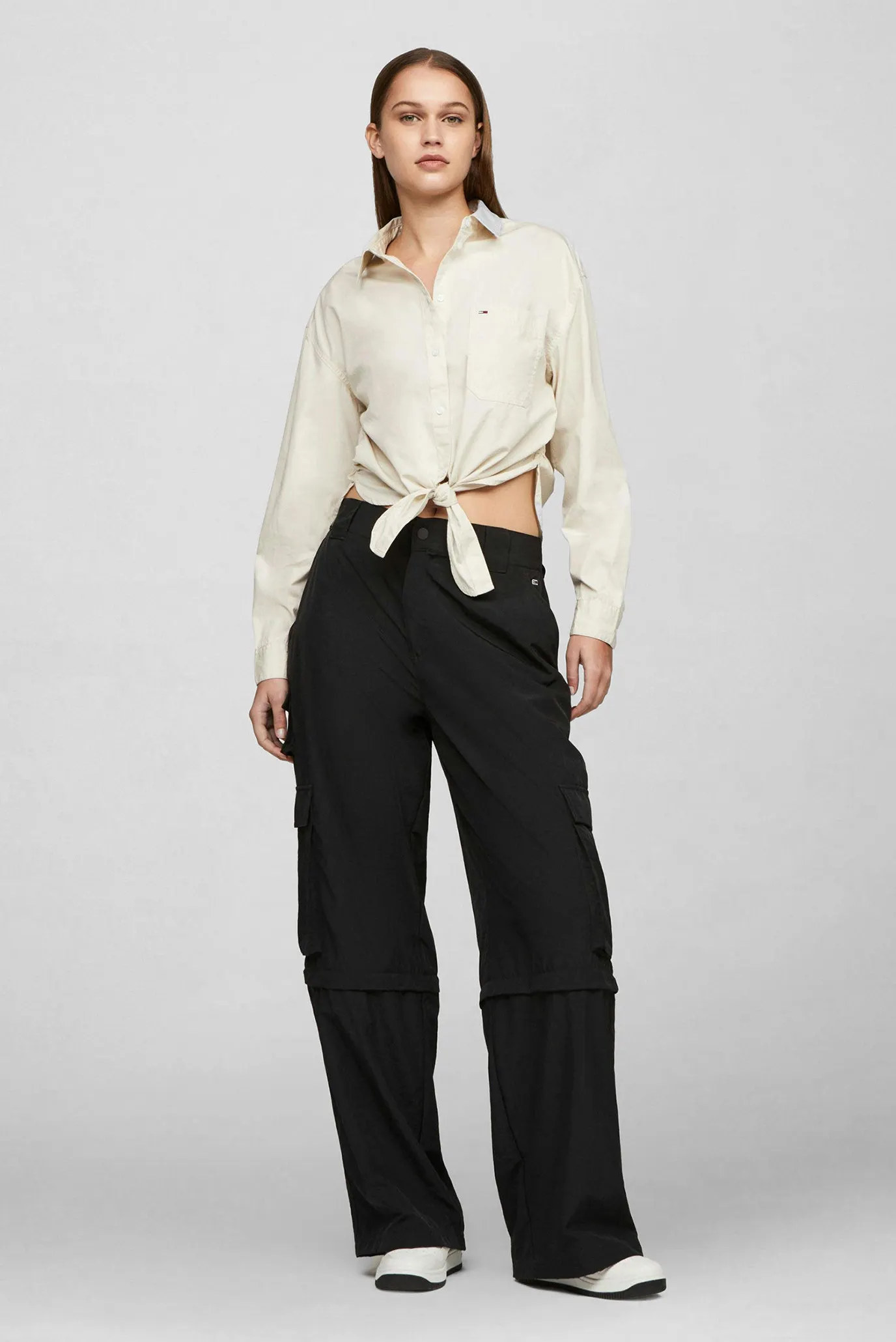 Женская бежевая рубашка TJW FRONT TIE 2