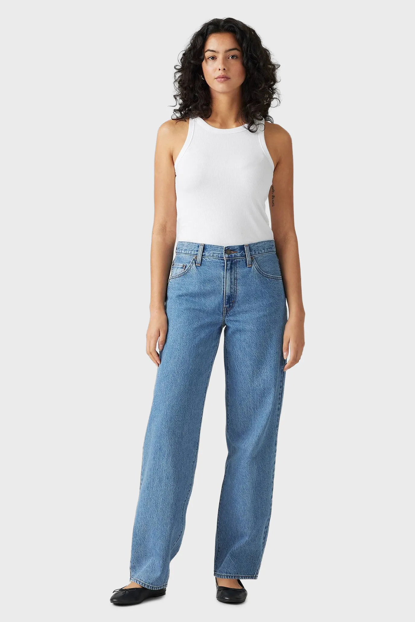 Женские голубые джинсы Baggy Dad 2