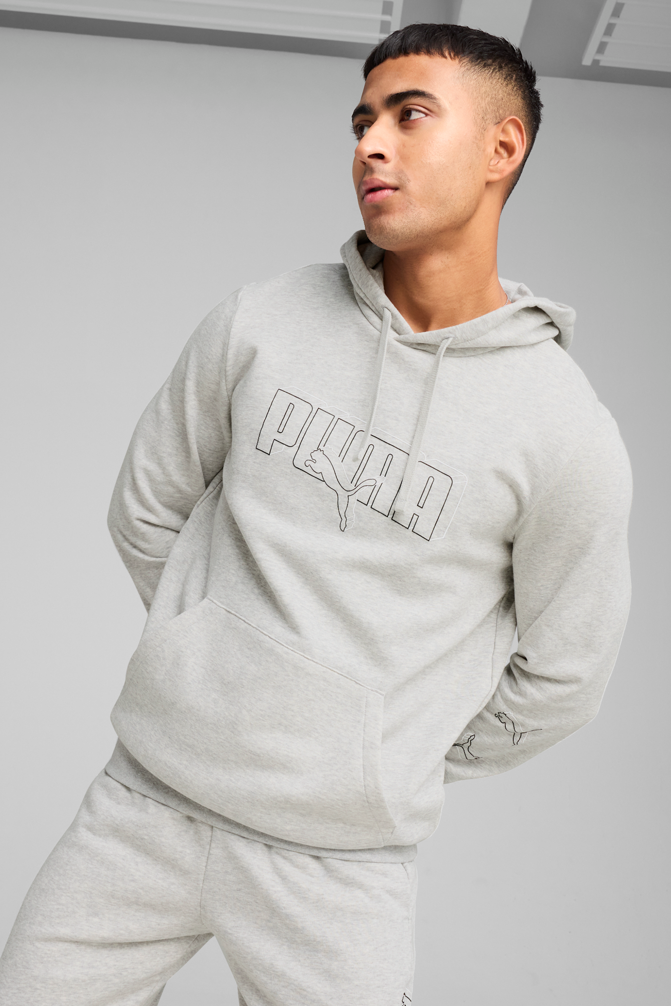 Чоловіче сіре худі Essentials Logo Lab Execution Hoodie Men 1