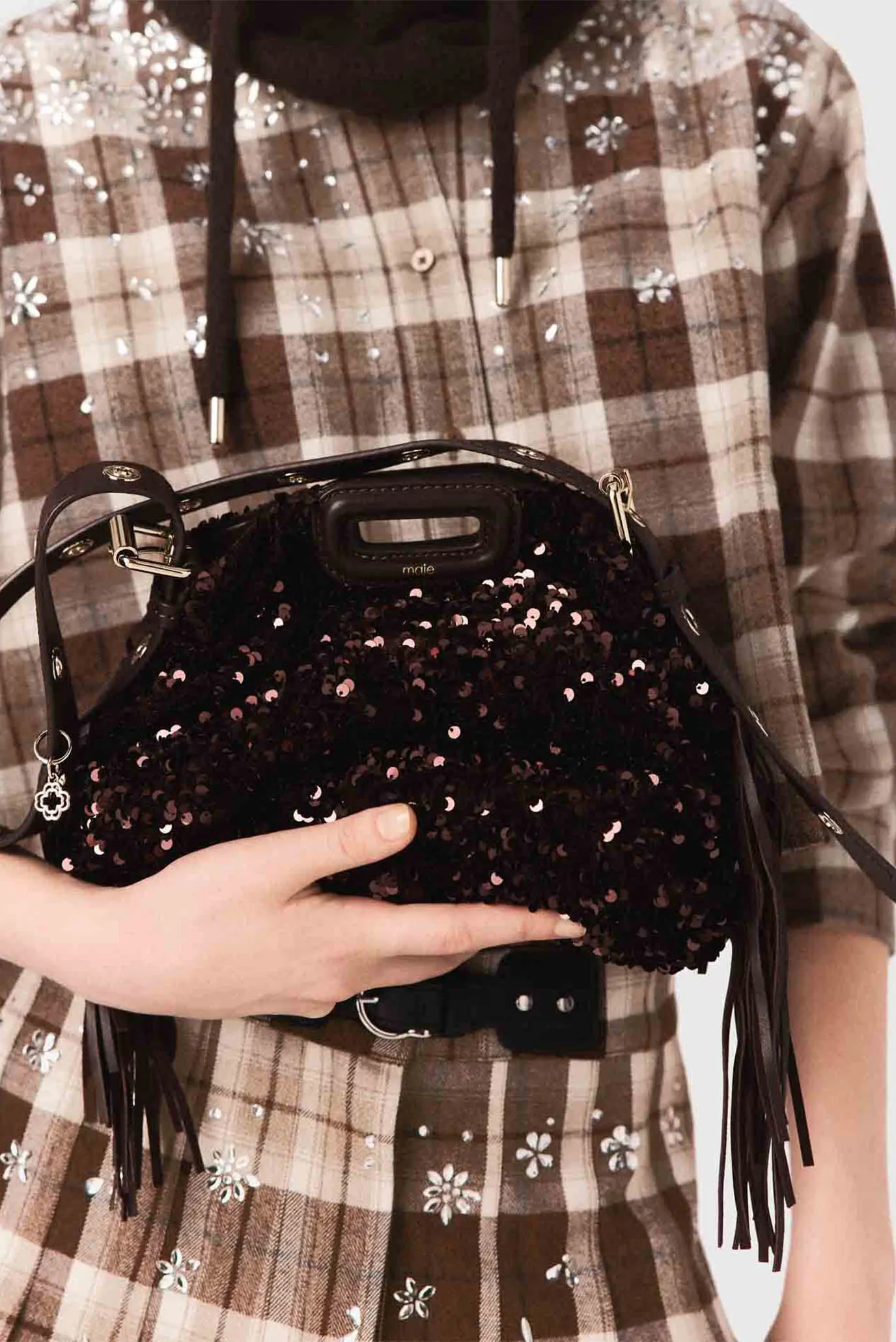 Жіноча коричнева картата сорочка 3