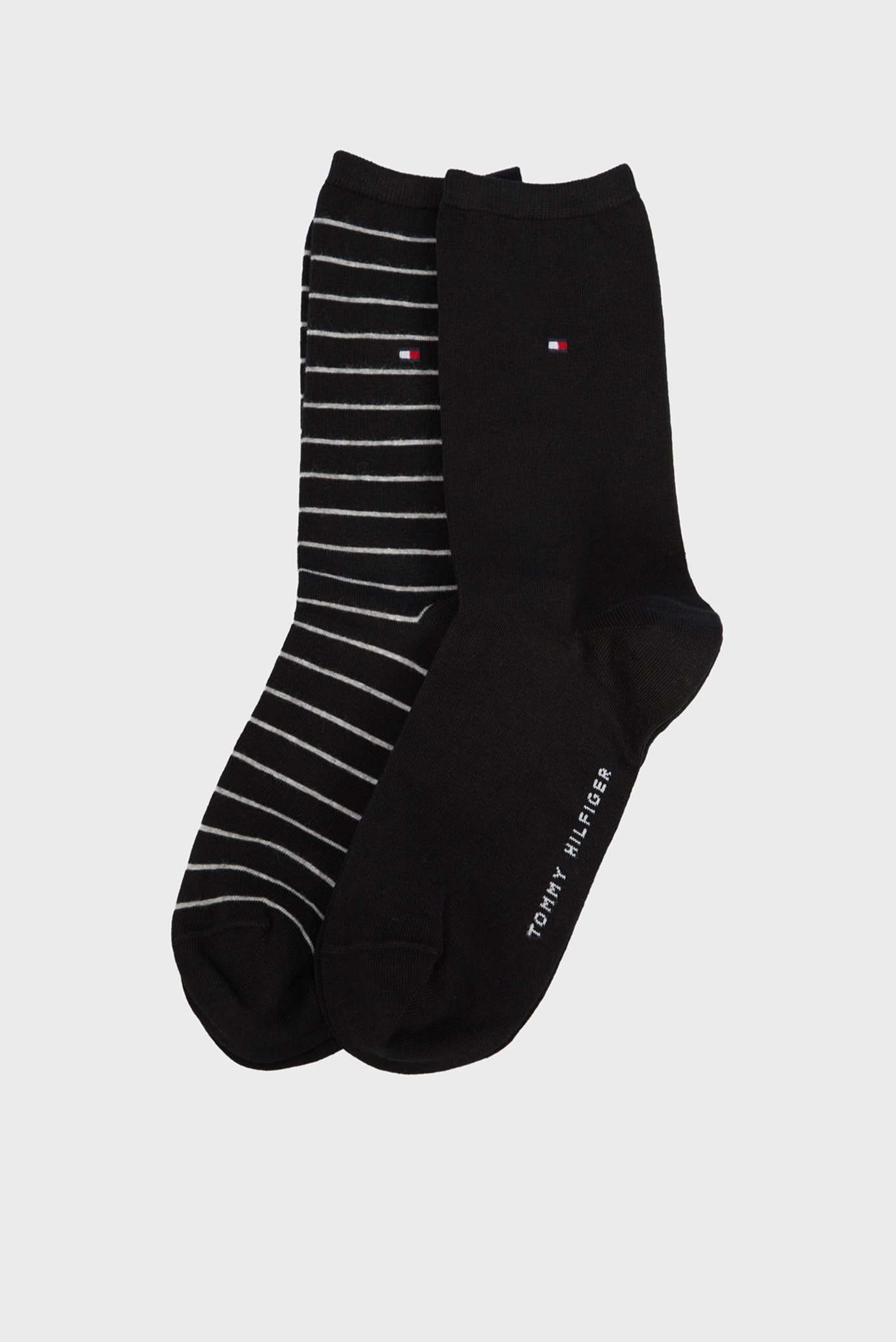 Женские черные носки (2 пары) TH WOMEN SOCK  SMALL STRIPE 1