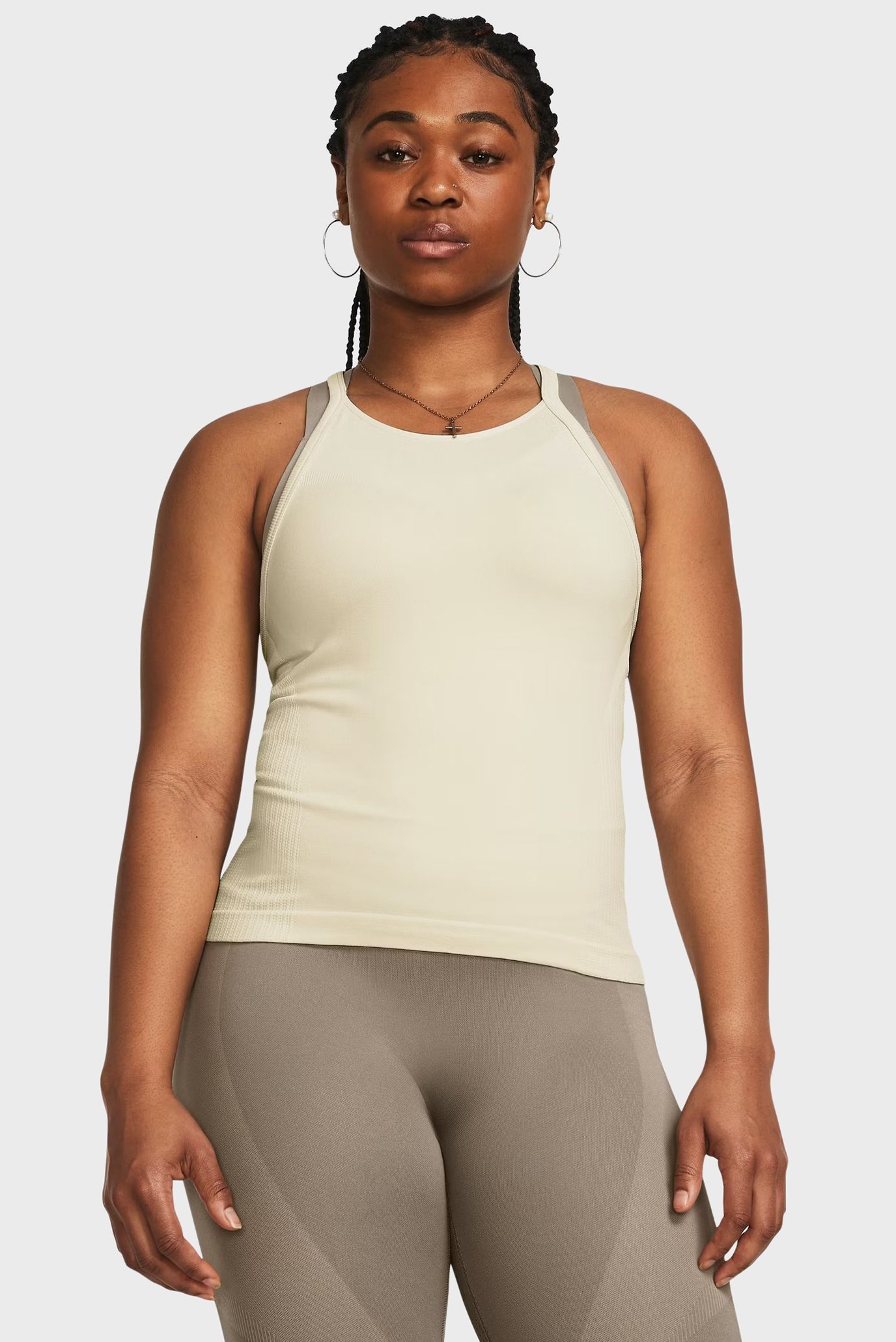 Женский бежевый топ Vanish Elite Seamless Tank Бежевый M Under Armour 1383652-273 Женский бежевый топ Vanish Elite Seamless Tank Бежевый M Under Armour 1383652-273