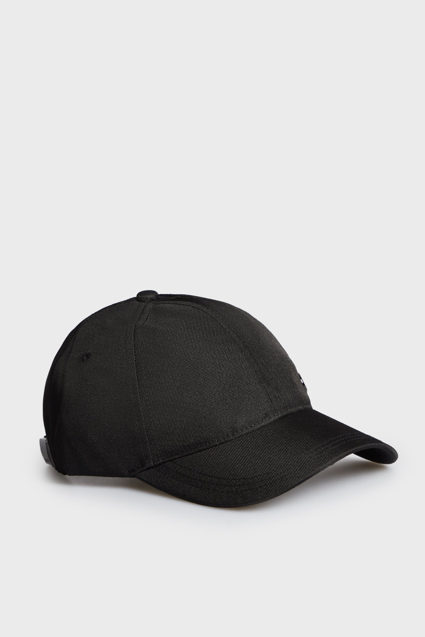 Чоловіча чорна кепка CK SAFFIANO METAL BB CAP 1
