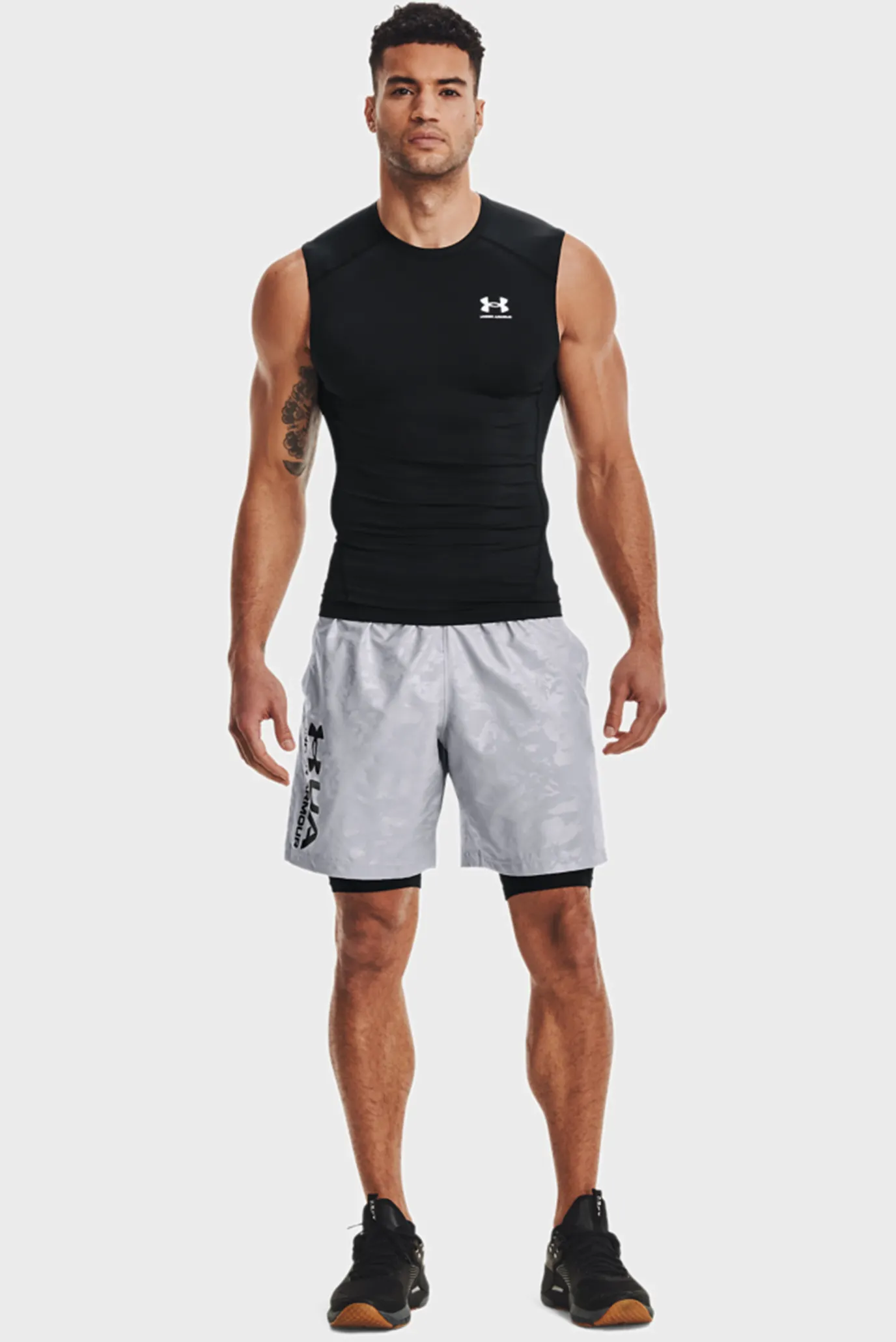 Чоловіча чорна майка UA HG Armour Comp SL 2