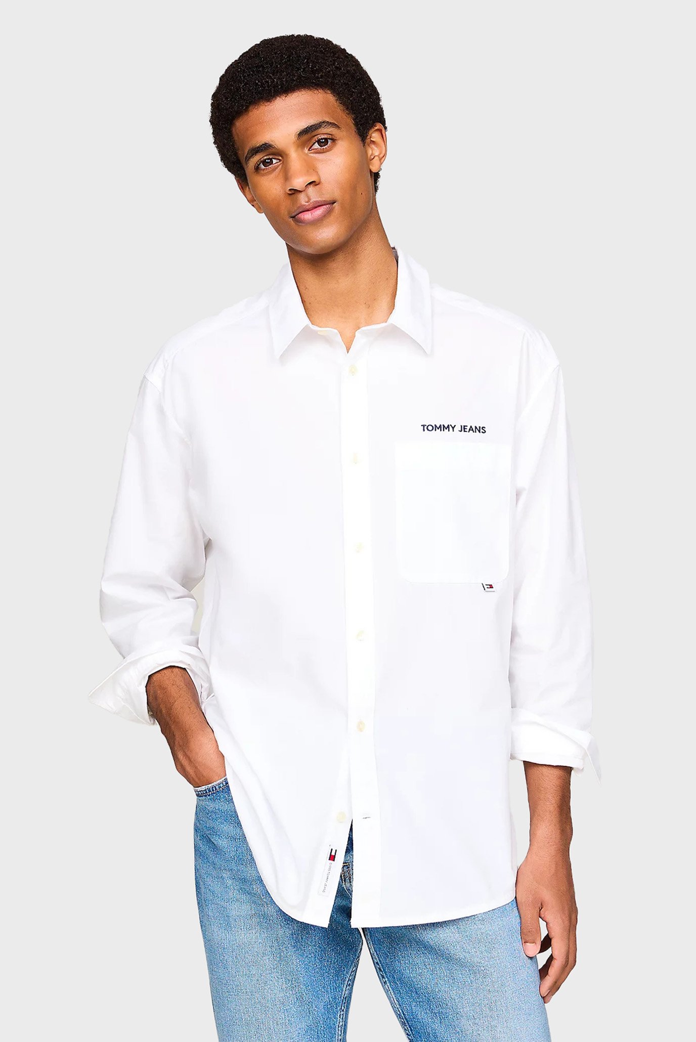 Мужская белая рубашка TJM SOLID CLASSICS SHIRT EXT 1