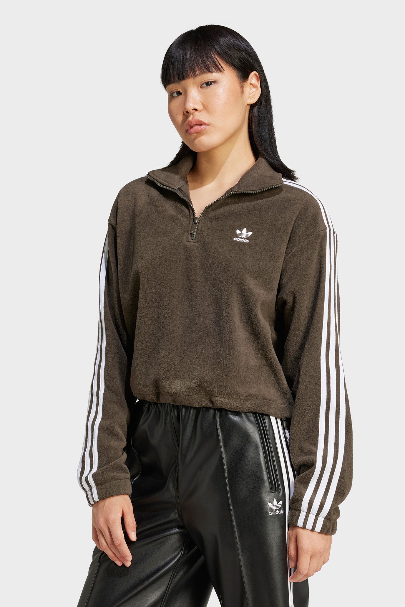 Polar Fleece 1 2 Zip Loose adidas IW3164 MD Fashion