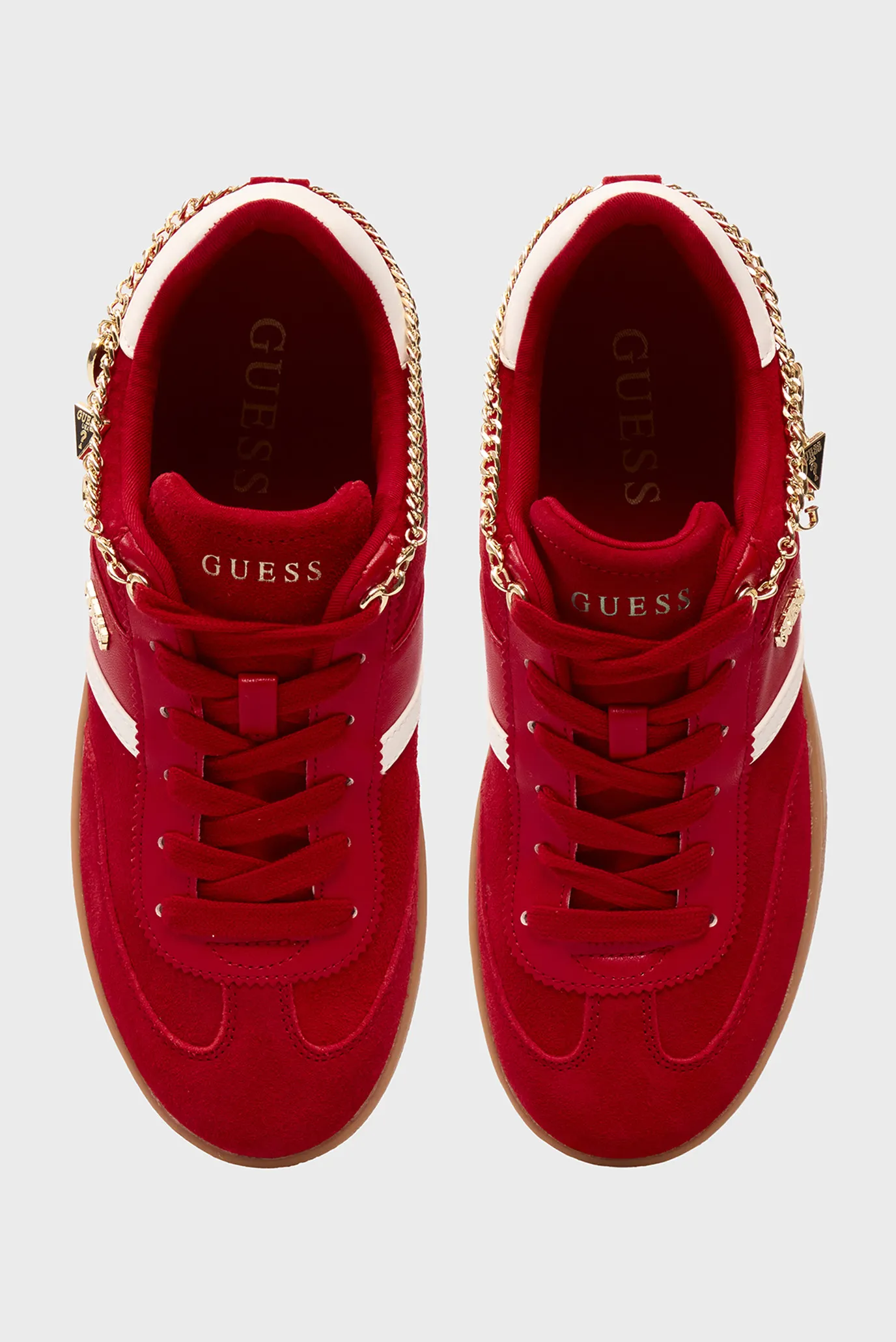 Женские красные замшевые сникерсы NAOKO 4