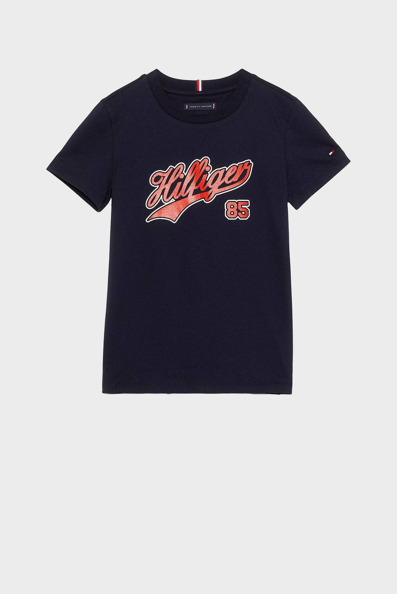 Детская темно-синяя футболка HILFIGER SCRIPT TEE S/S 1