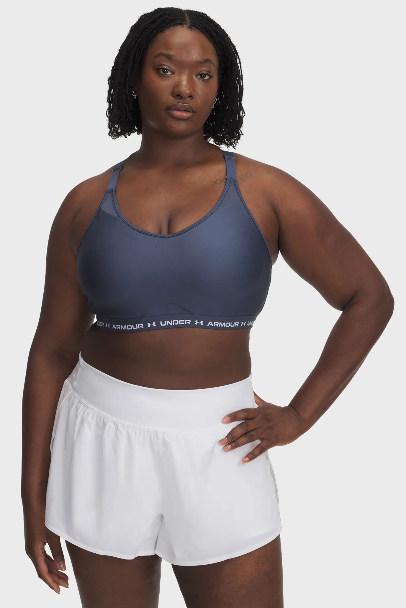 Жіночий темно-сірий топ UA Crossback Low Bra 5