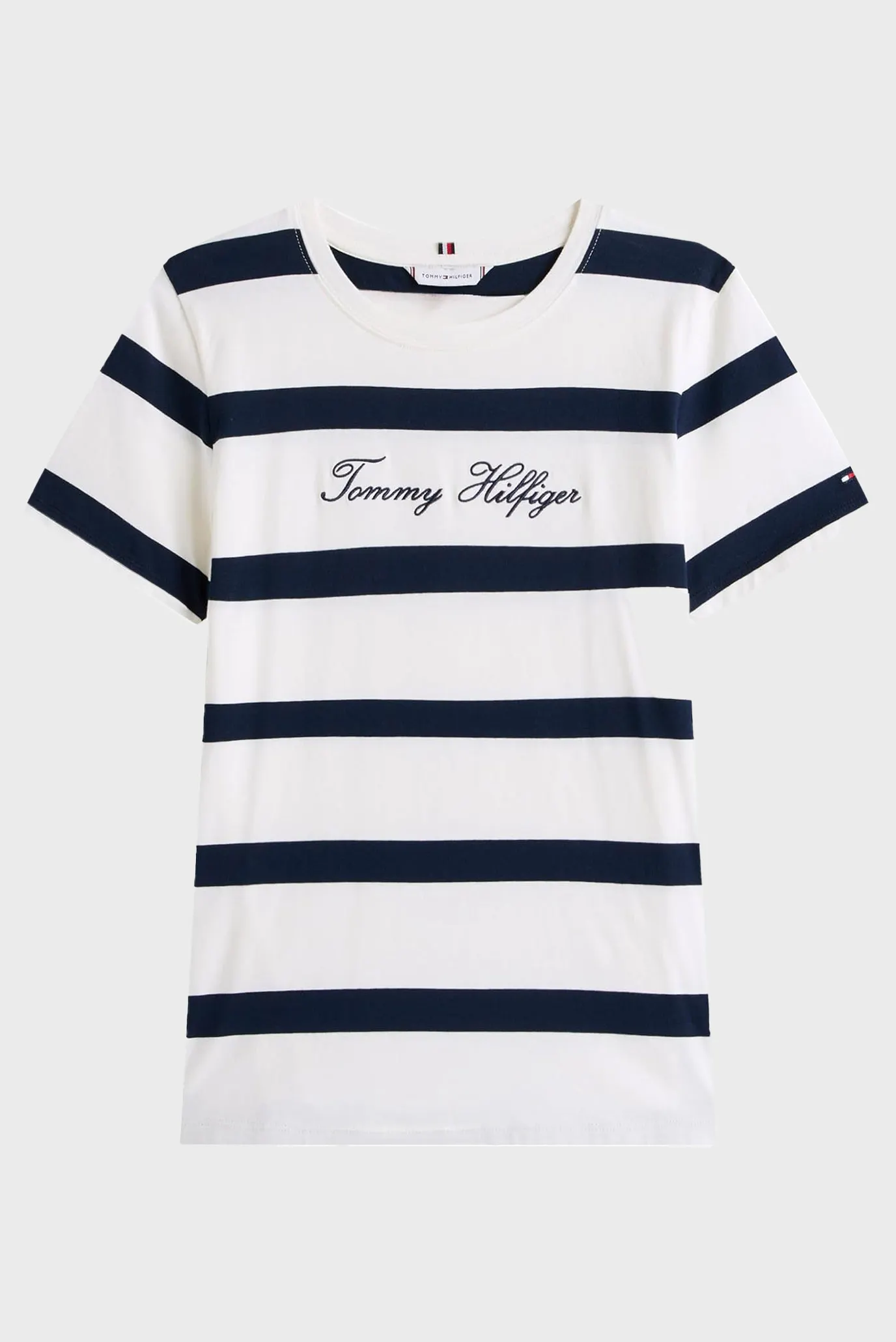 Жіноча біла футболка у смужку SCRIPT REG 5