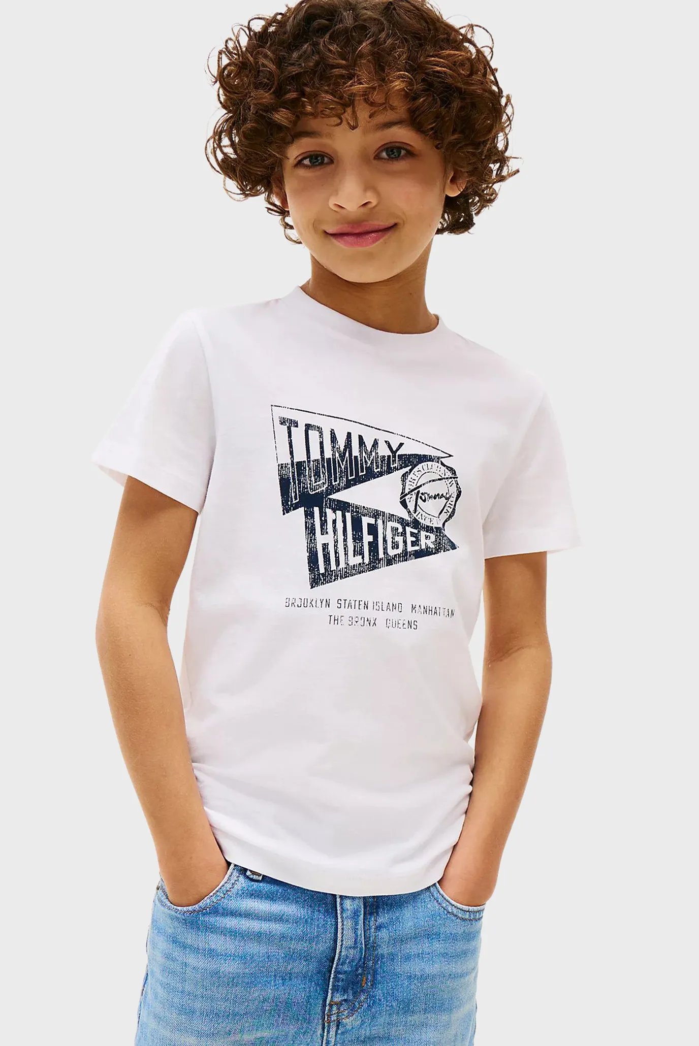 Дитяча біла футболка TEXTURED GRAPHIC 1