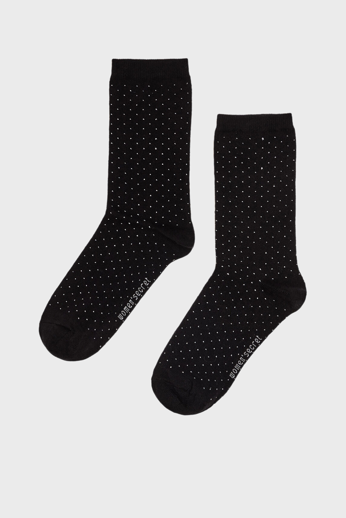 Женские черные носки с узором 1