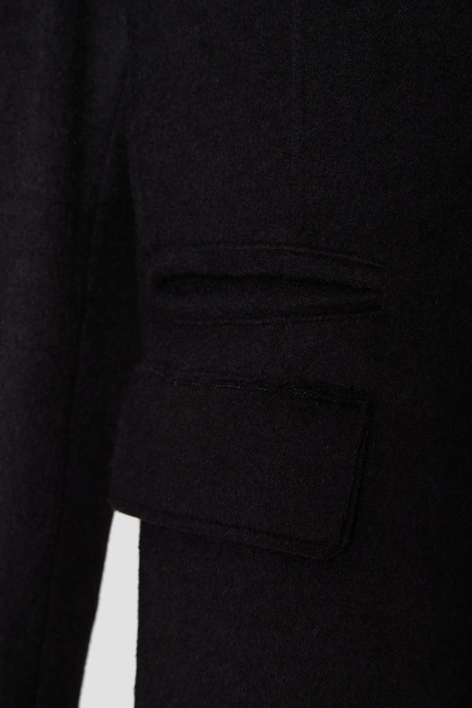 Мужское черное пальто 4