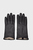 Женские черные кожаные перчатки LEATHER GLOVES