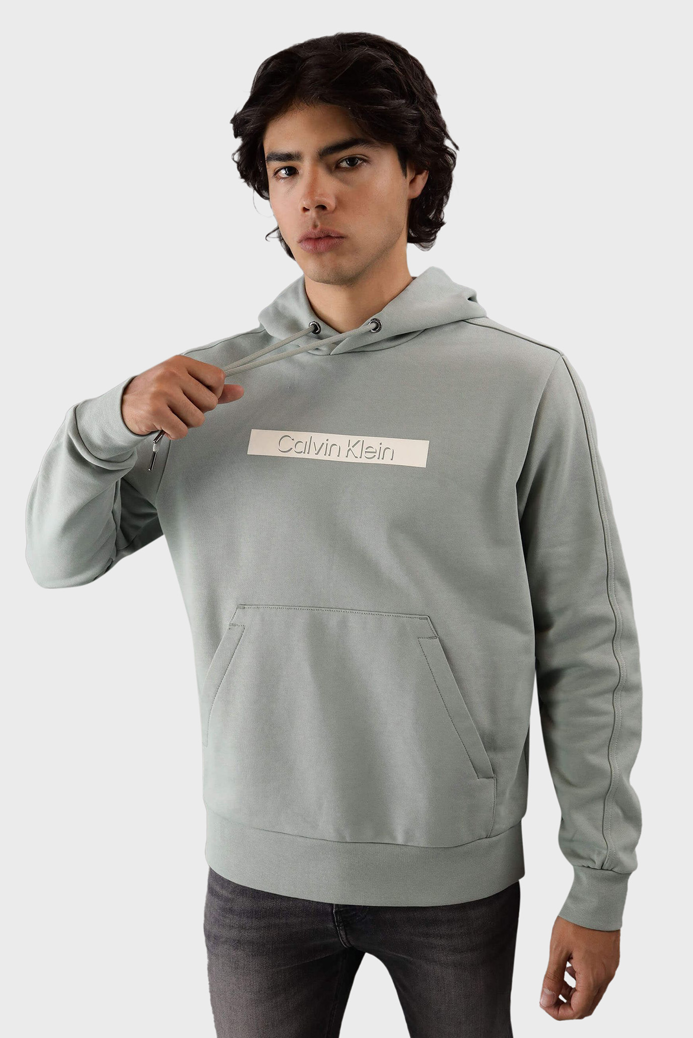 Мужское серое худи CUT OUT SHADOW LOGO HOODIE 1