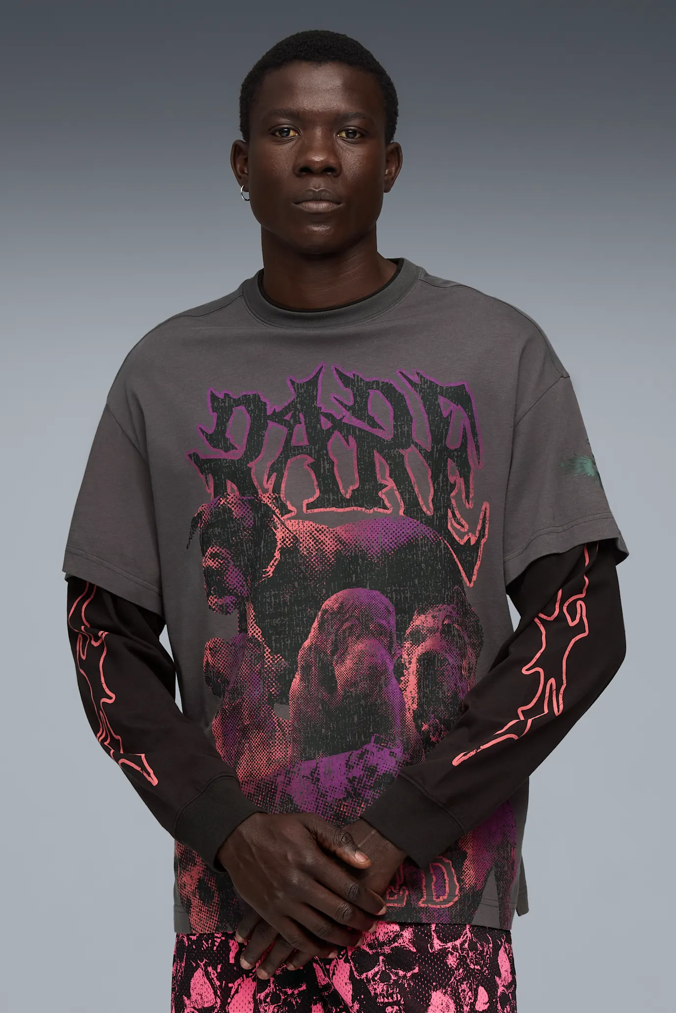 Мужской темно-серый лонгслив LaMelo World Tournament Long Sleeve