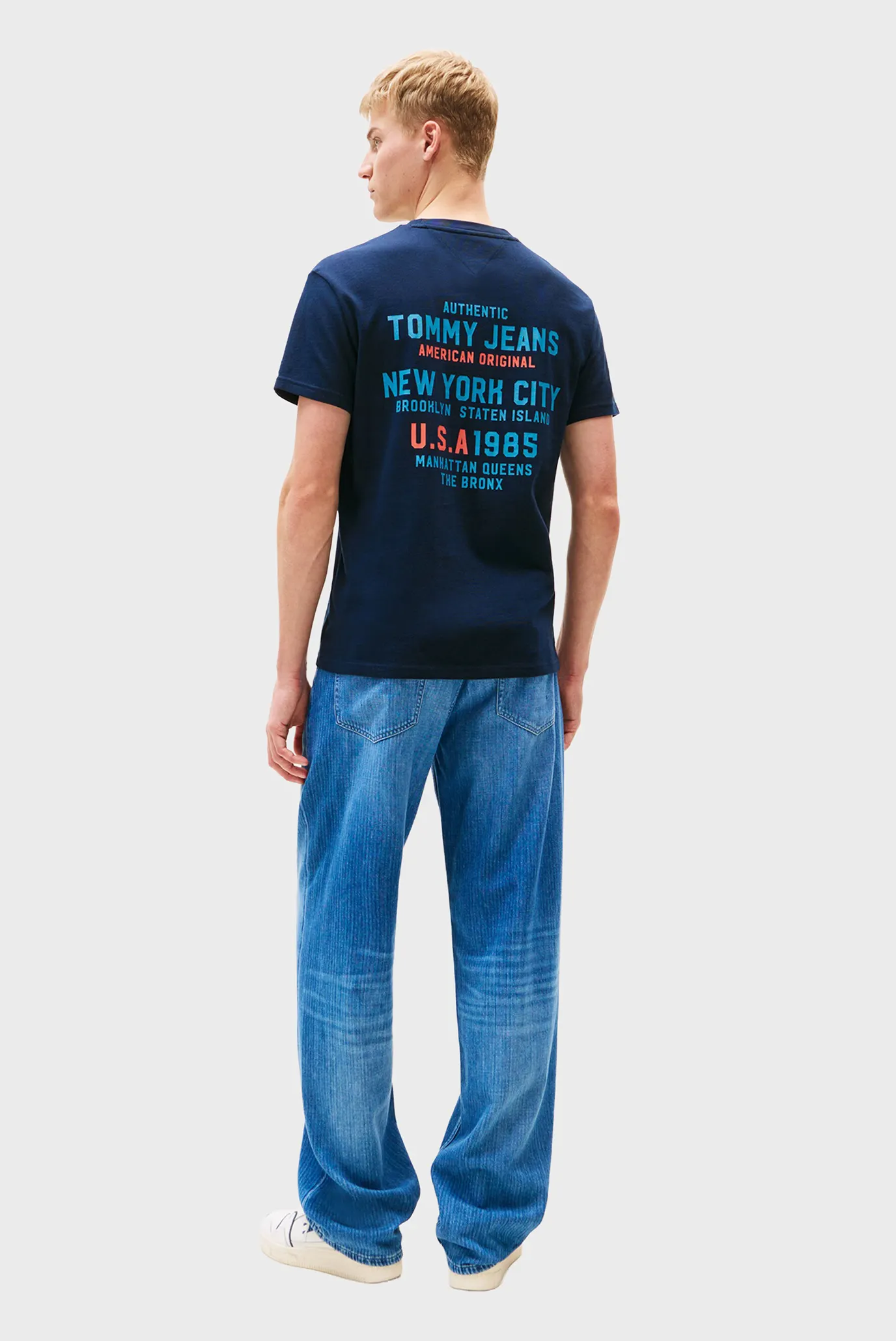 Мужская темно-синяя футболка REG USA SCRIPT 2