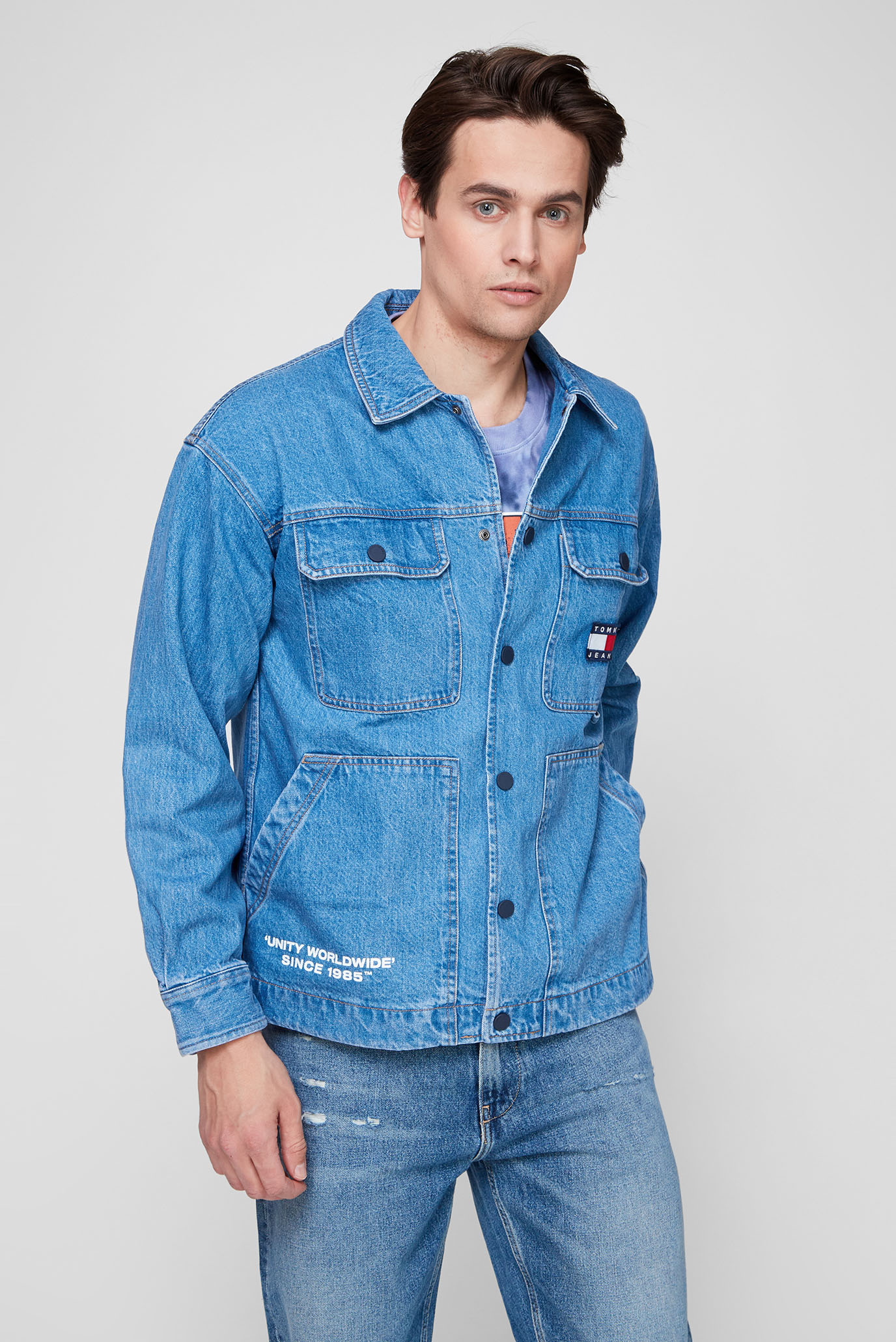 Мужская голубая джинсовая куртка TJM DENIM 1