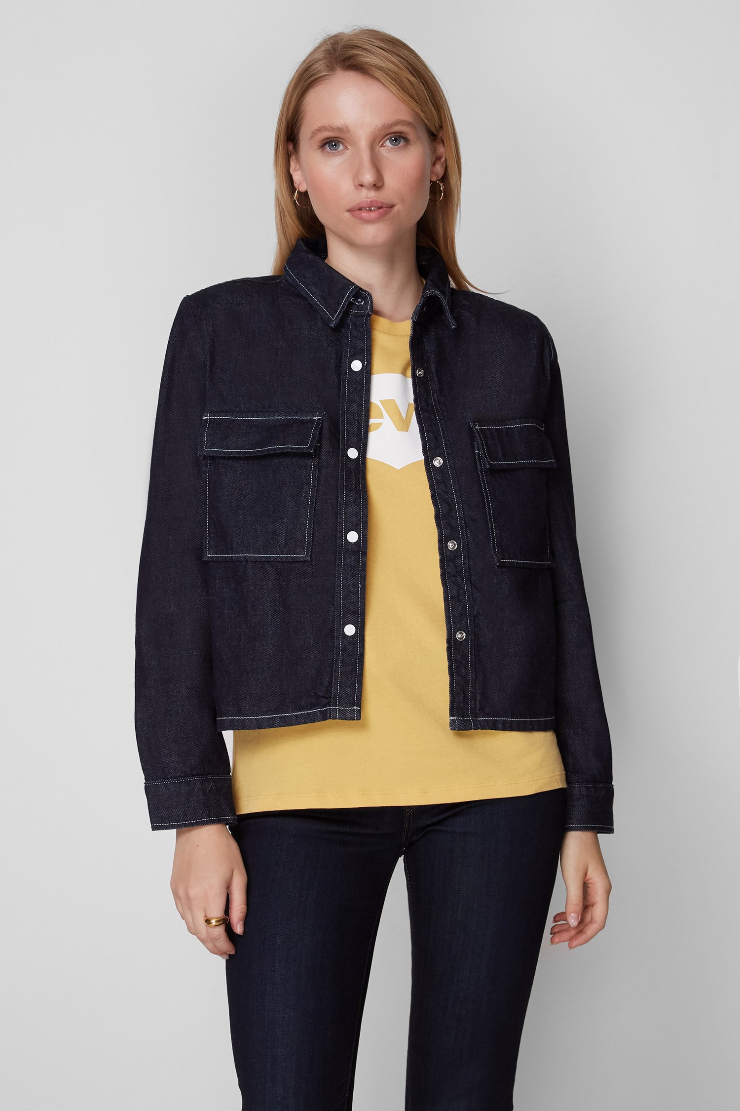 Женская темно-синяя джинсовая куртка Made & Crafted® 1