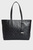Женская черная сумка с узором CK MUST SHOPPER