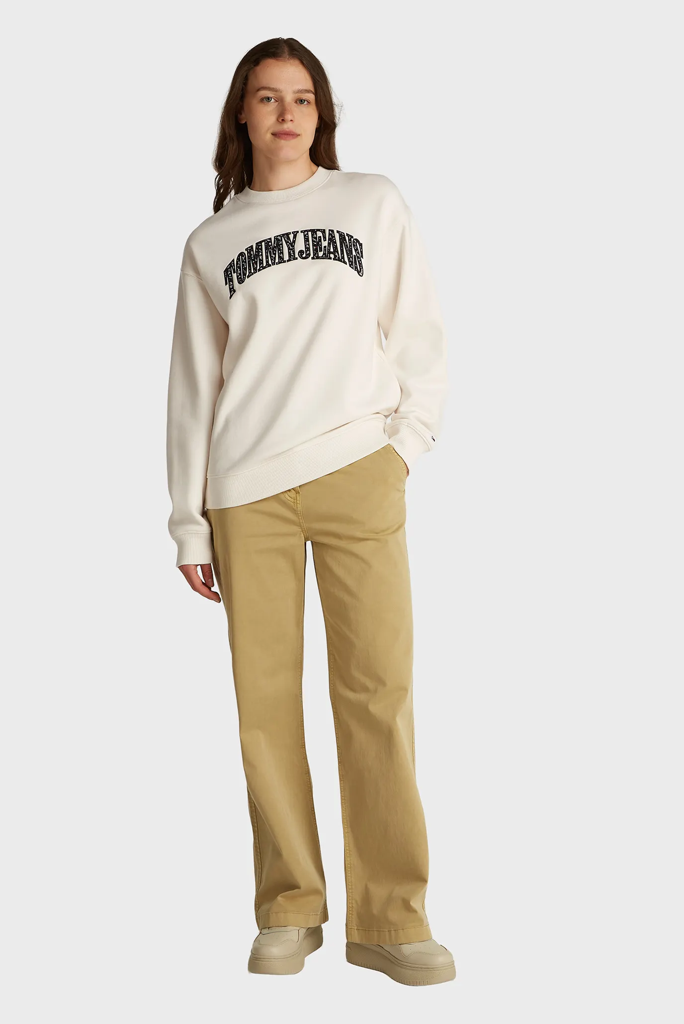 Жіночий білий світшот TJW RLX FLORAL VARSITY CREW 2