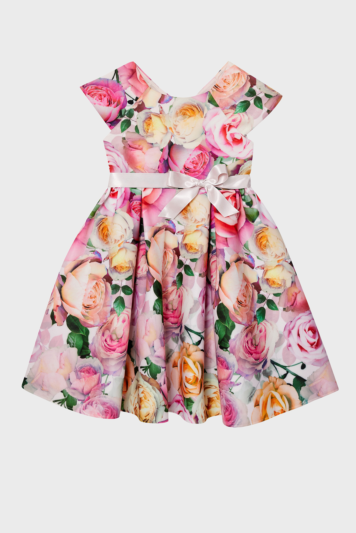 Дитяча рожева сукня Floral Print Scuba D 1
