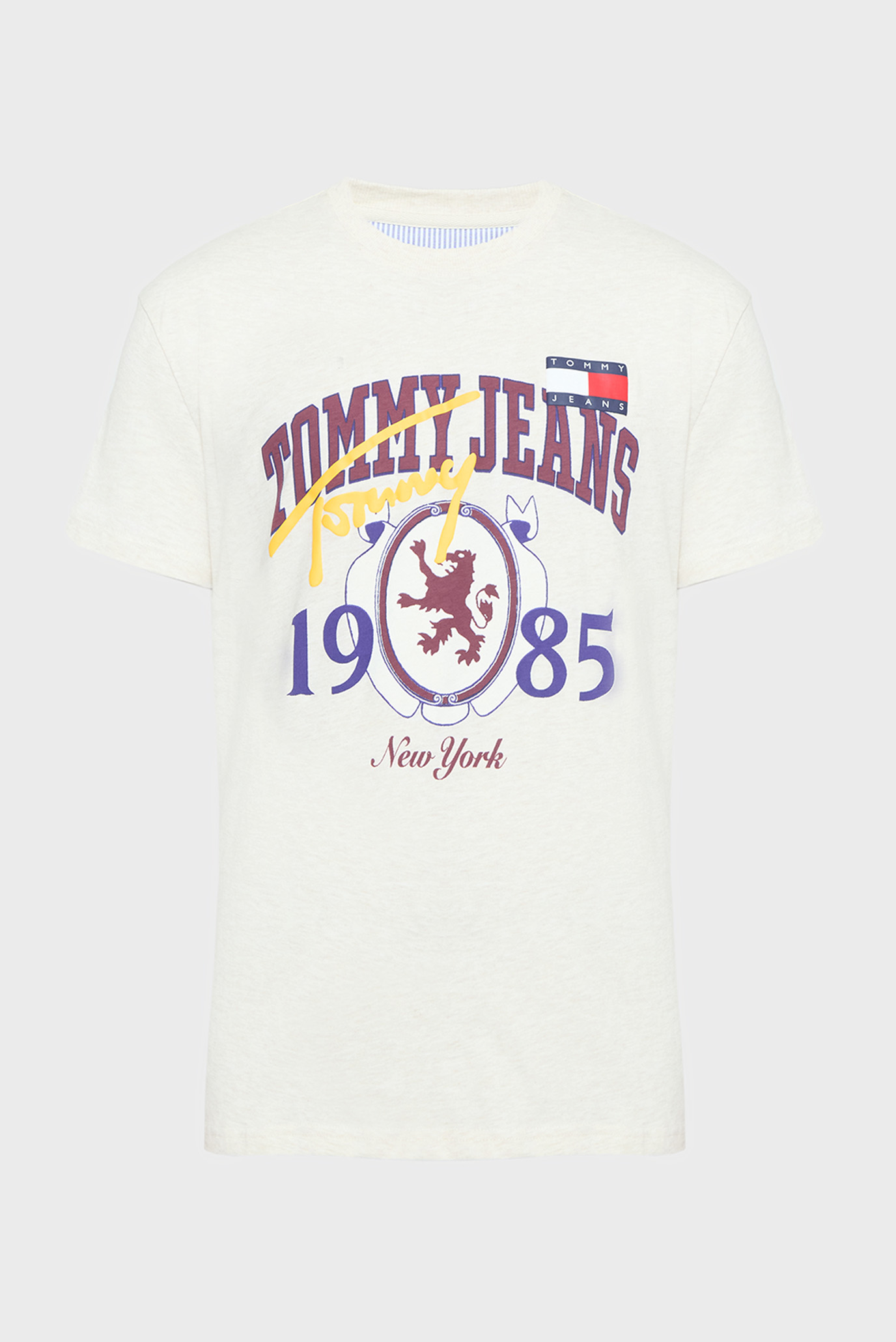 Мужская бежевая футболка VARSITY NOVELTY Бежевый S Tommy Jeans DM0DM20818 Мужская бежевая футболка VARSITY NOVELTY Бежевый S Tommy Jeans DM0DM20818