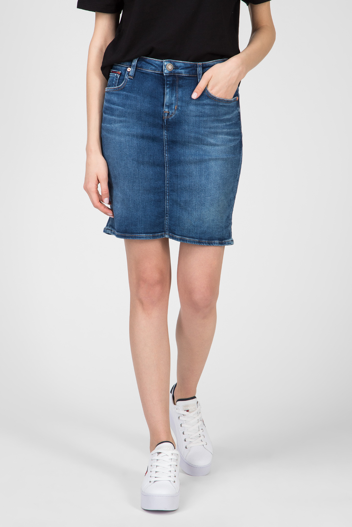 Женская синяя джинсовая юбка CLASSIC 1