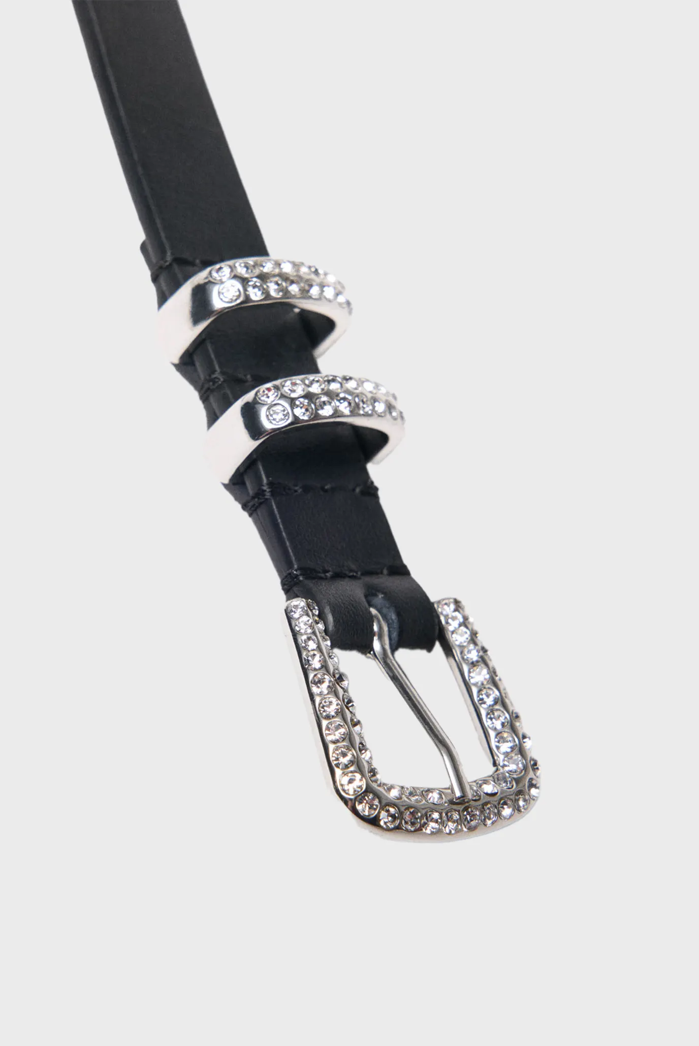 Жіночий чорний шкіряний ремінь 3