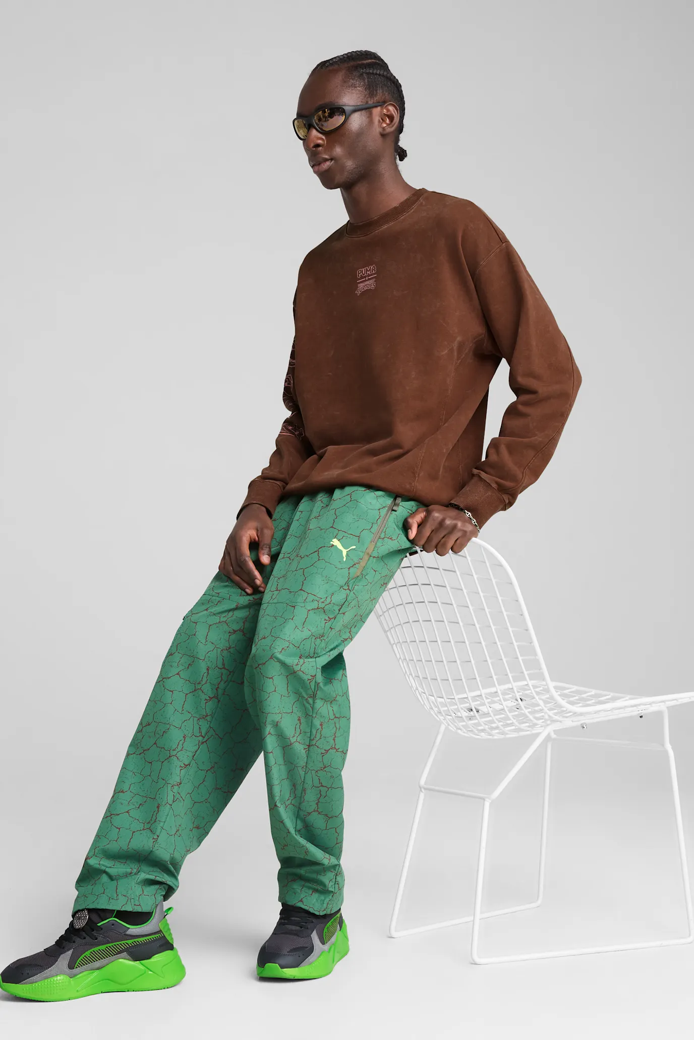 Мужской коричневый свитшот PUMA X Teenage Mutant Ninja Turtles